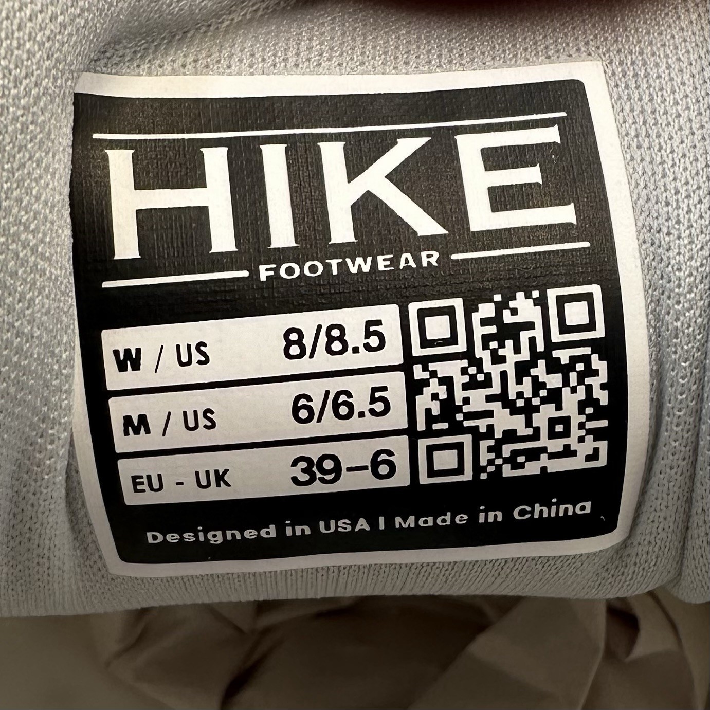 Hike HF Stride Orange Gray Sneakers Sz EU 39 M 6-6.5 W 8-8.5 Ltwt Minimalist