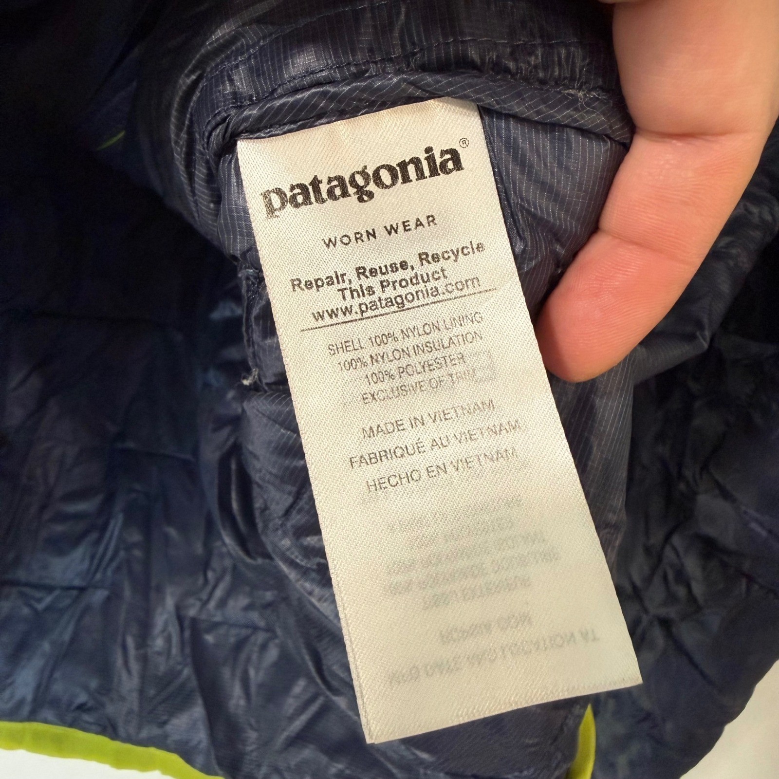 Patagonia Mens Nano Puff Jacket Medium Blue Insulated Puffer 84065 SP18