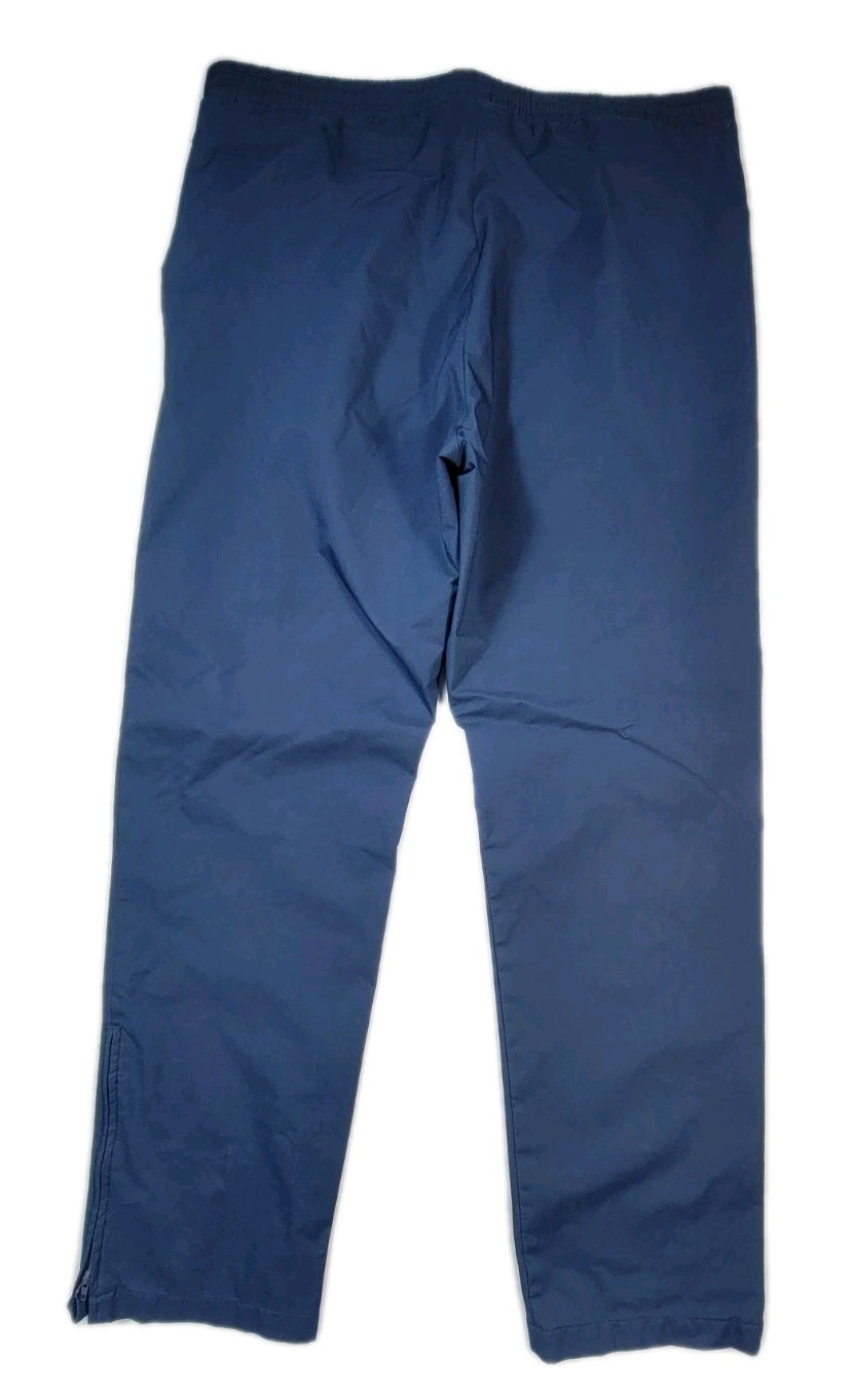 Black Ice Track Pants Mens Size Medium Navy blue Straight Leg Zippered Ankle