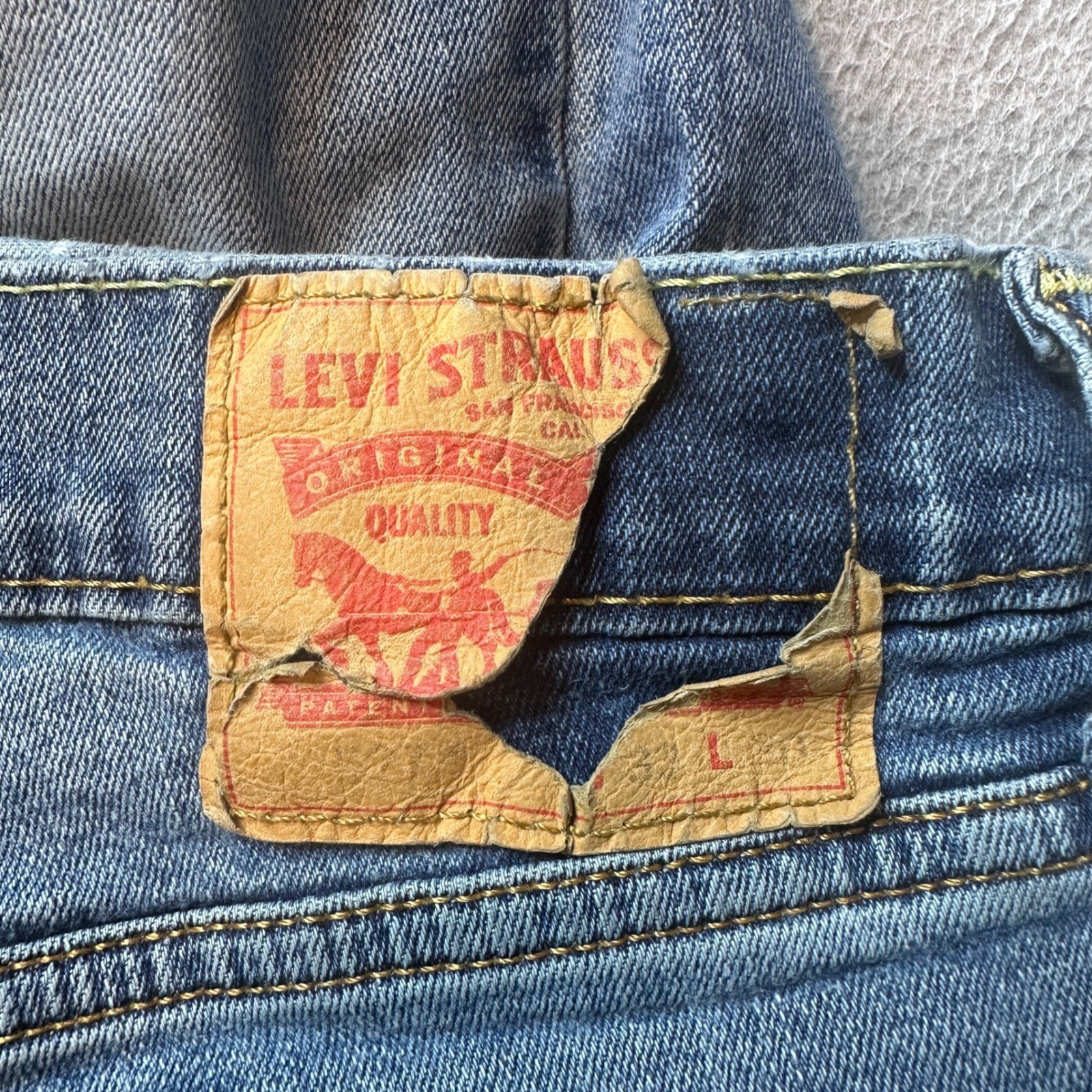 Levi’s 527 Jeans Mens 33×30 (32×27) Blue Slim Bootcut Stretch Denim Western
