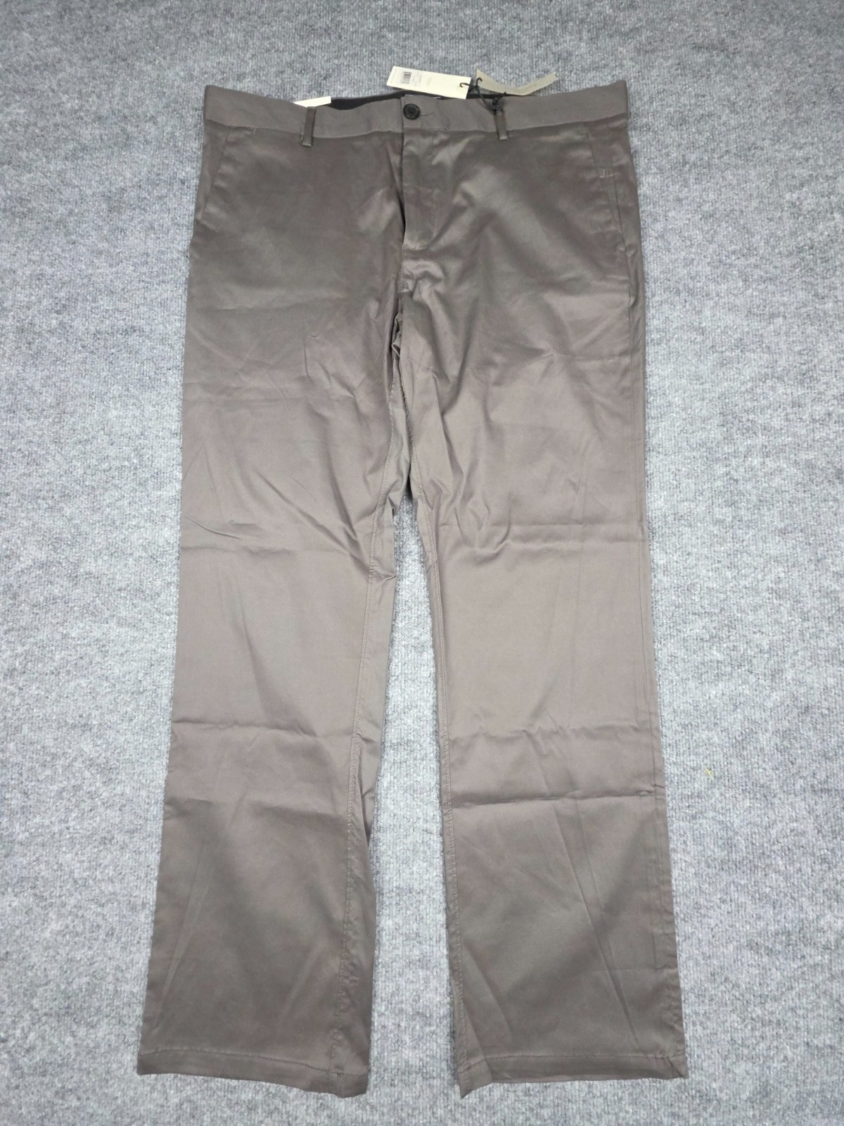 7Diamonds Parker Chino Pants Mens 36×32 Charcoal Straight Fit Performance New