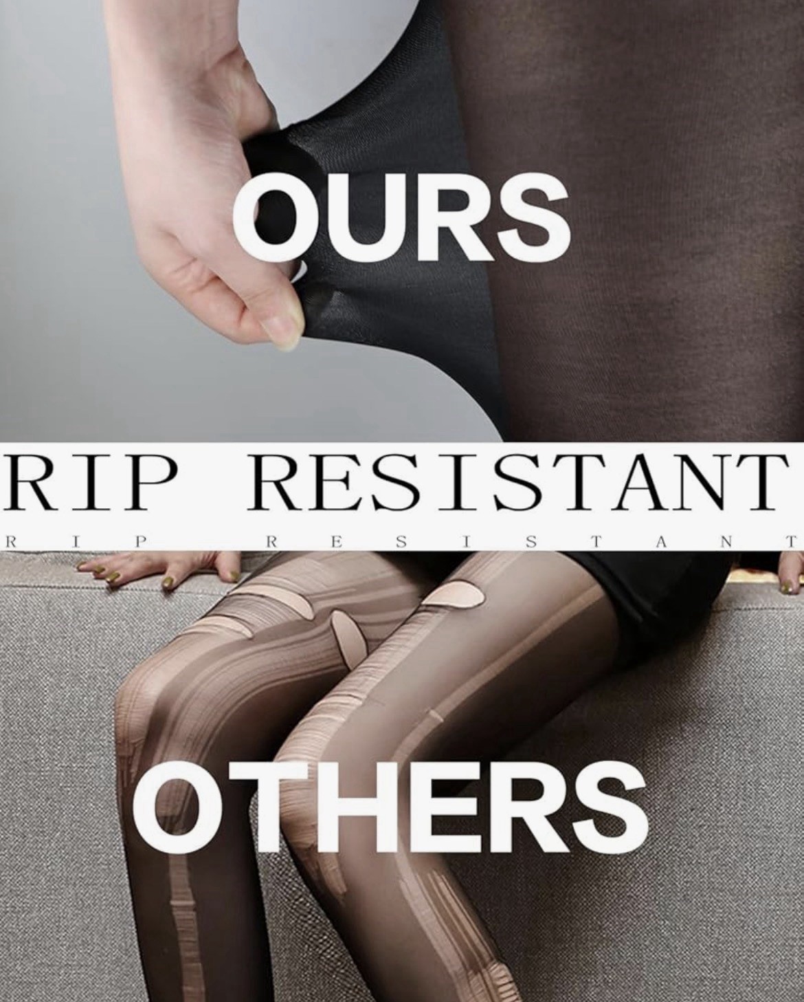TWO-Unbelievable Durability Sheer Tights for Women, 20D High Waist Stocking – M