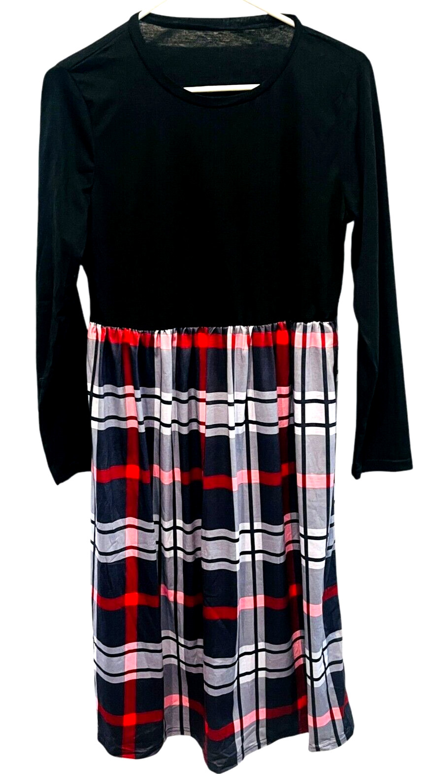 Christmas Holiday Dress / All Occasions – Girls Size Youth 3XL – Black/Plaid