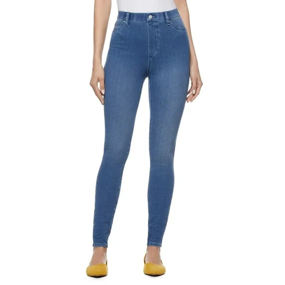 Time & Tru Women’s High Rise Jeggings SMALL (4-6) Medium Denim New