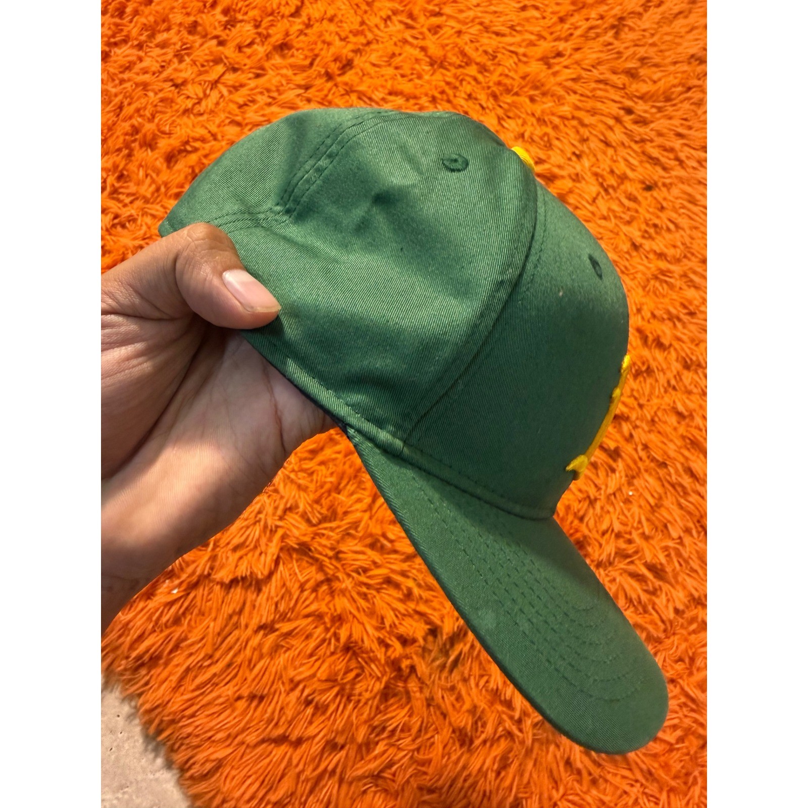 Oakland Athletics A’s Snapback Hat Green Yellow MLB Baseball Cap One Size