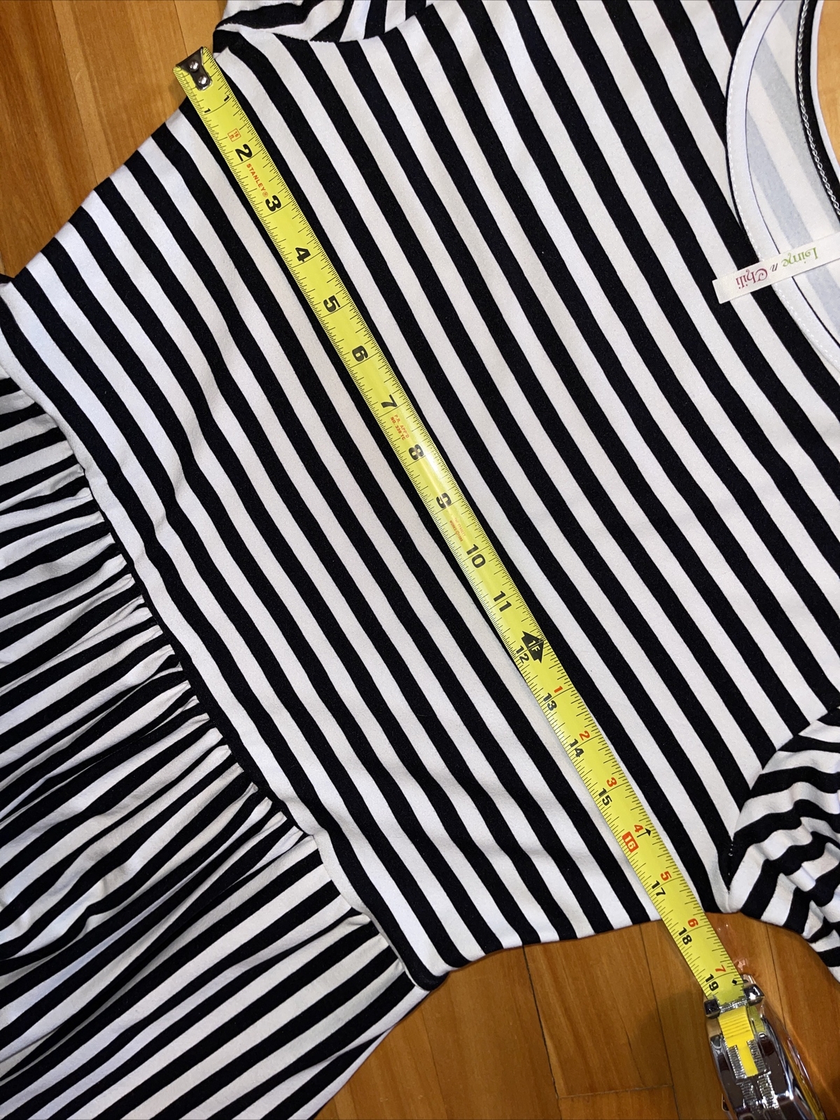 Lime n Chili Women’s Striped Dress 3/4 Sleeve Size Medium