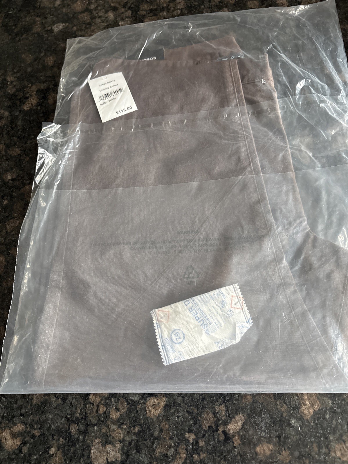 Bonobos Stretch Yarn Die Chinos Heather Brown 34×30 Slim Fit NEW R165-