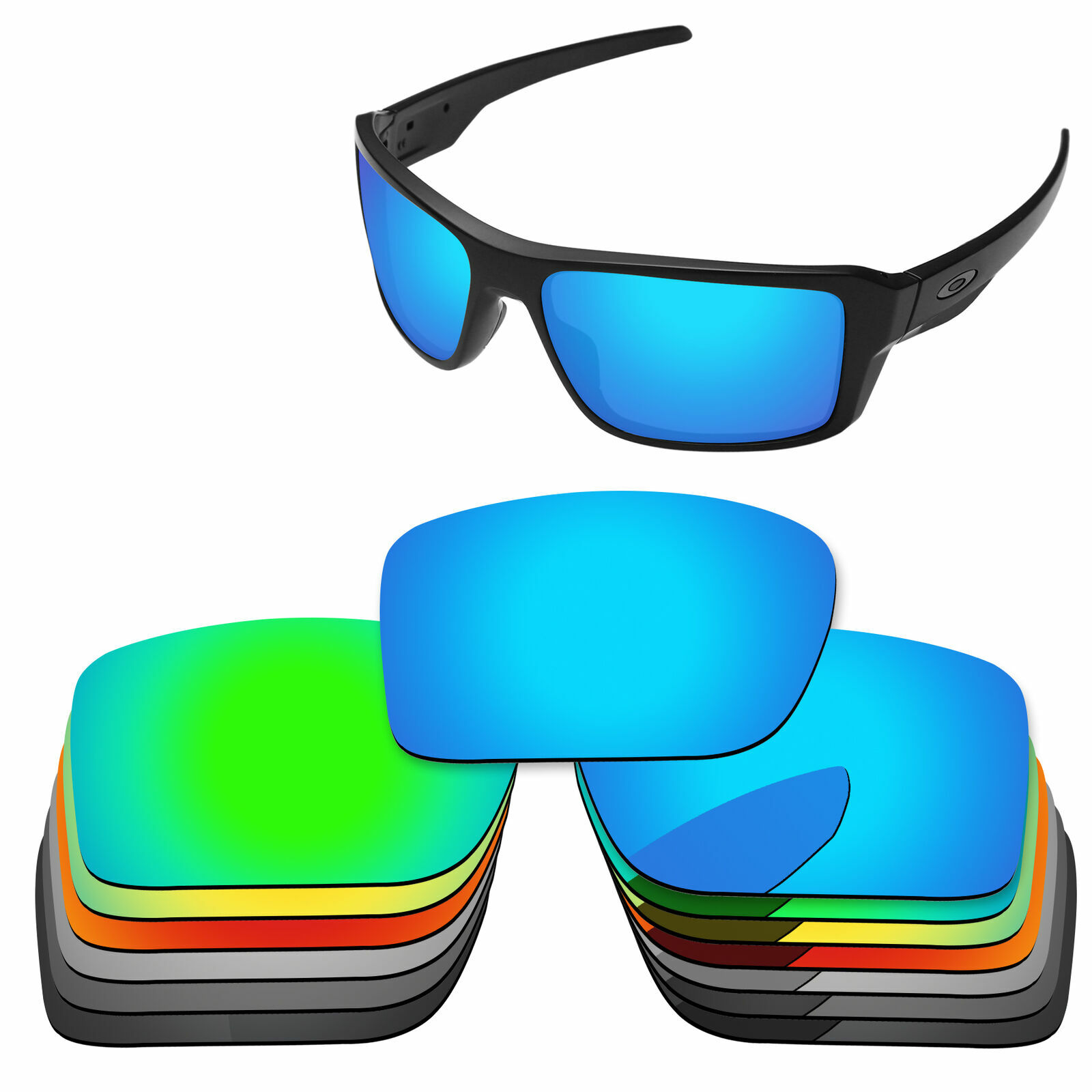 PapaViva Polarize Replacement Lenses For-Oakley Double Edge OO9380 Multi-Options