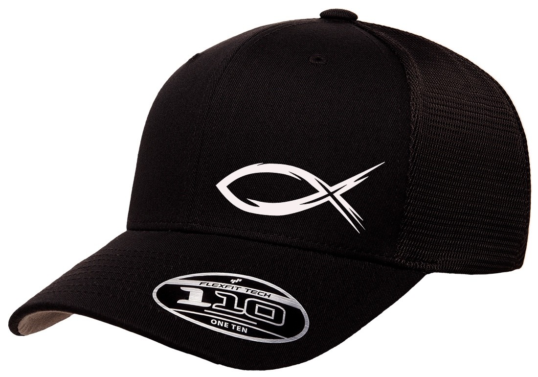 GOD JESUS RELIGION FISH TRUCKER SNAPBACK FLEXFIT 110M HAT *FREE SHIPPING*