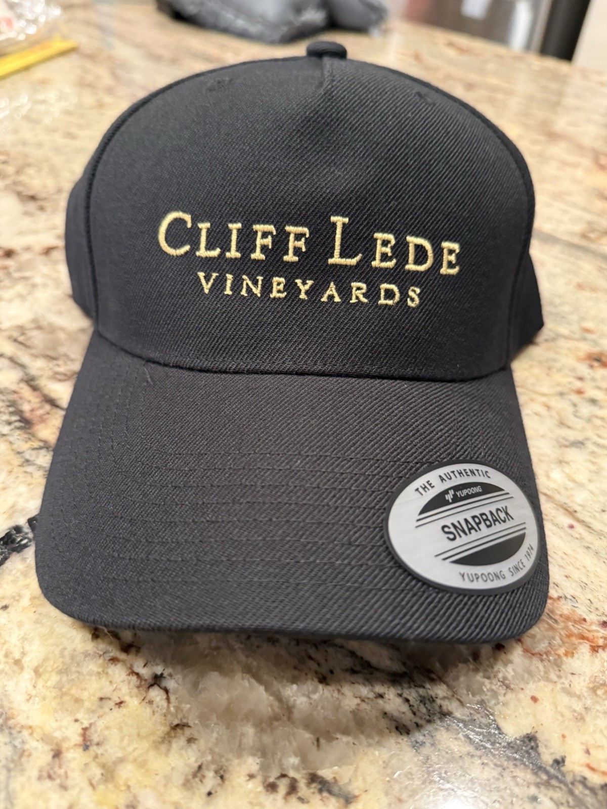 Cliff Lede Vineyards snapback Hat The Classics By Yupopng Acrylic/Wool Black