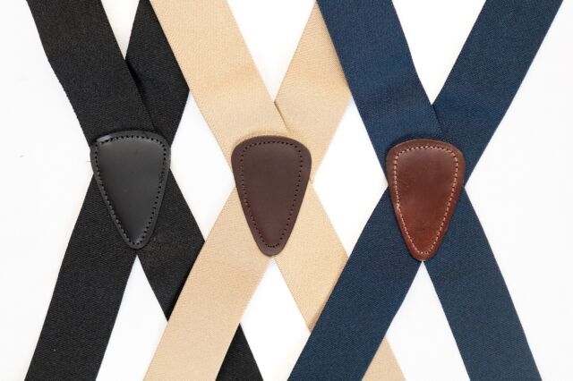 Suspenders for Men Belt Loop Many COLORS X Style 1 Inch MADE in USA