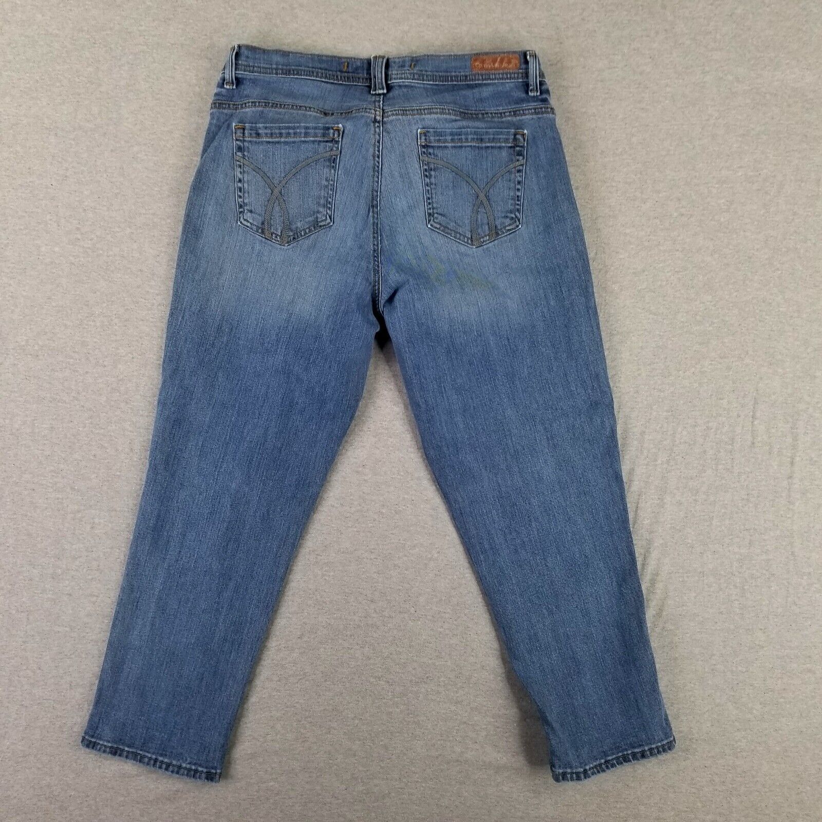 Calvin Klein Size 32/14 Skinny Crop Jeans Vintage Quality Thick Stretch Denim