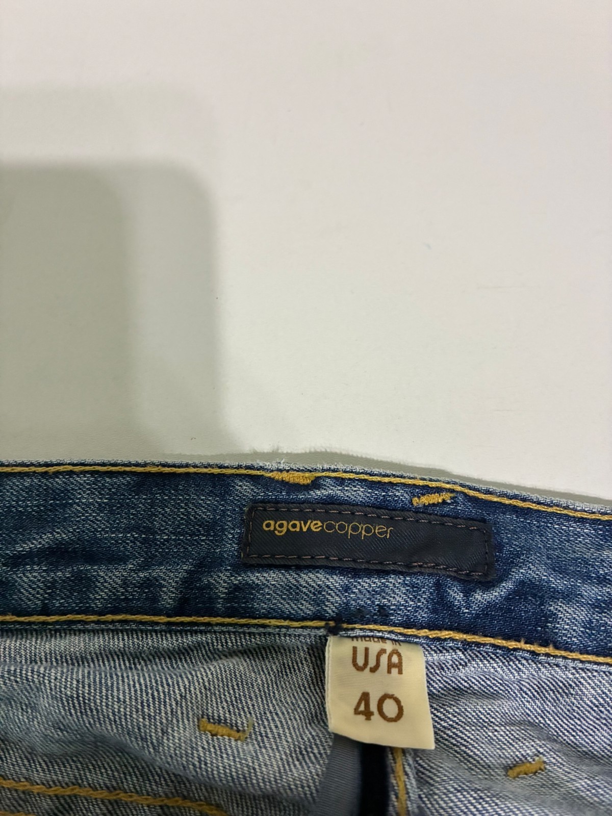 Agave Copper Jeans 40×36 Zuma Vintaged Gringo Whiskered Denim USA Premium 12-188