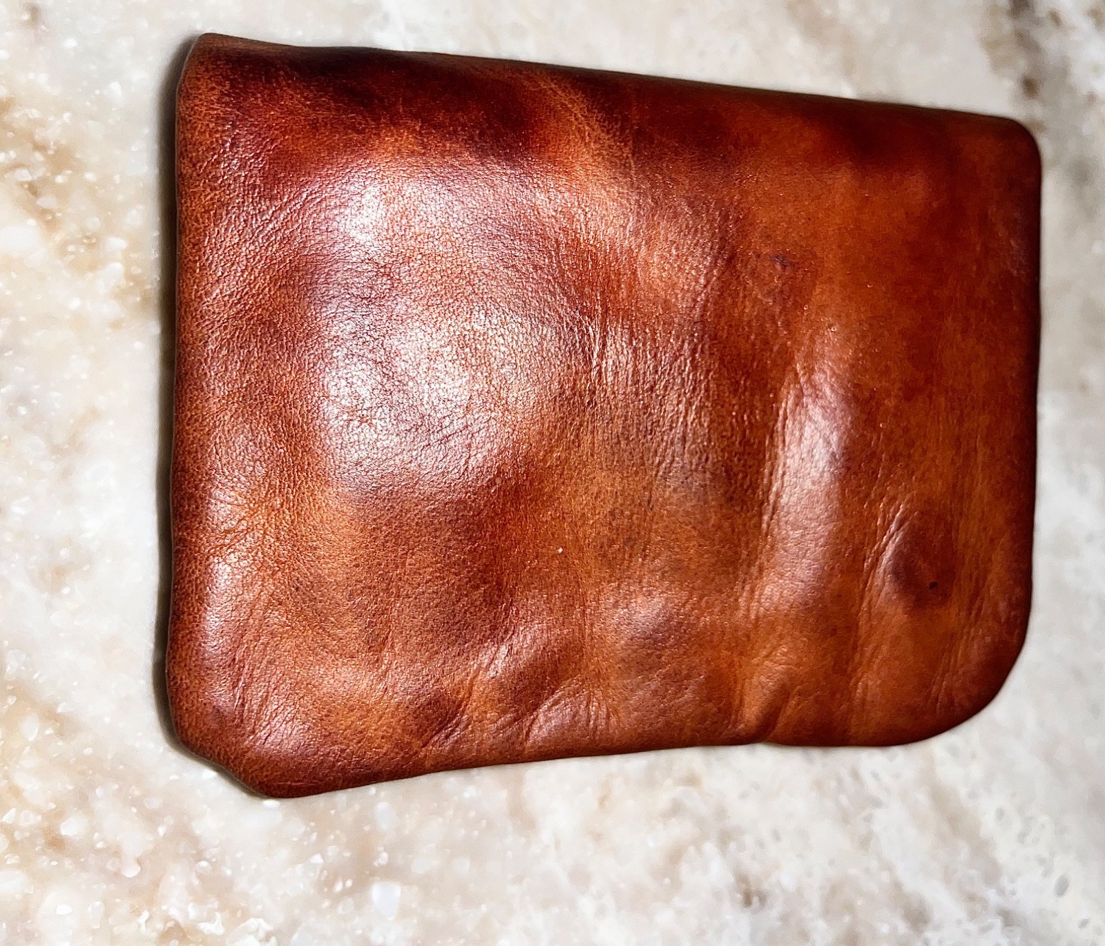 MENS Dark Brown HANDMADE Very Soft LEATHER SNAP & ZIPPER BIFOLD WALLET