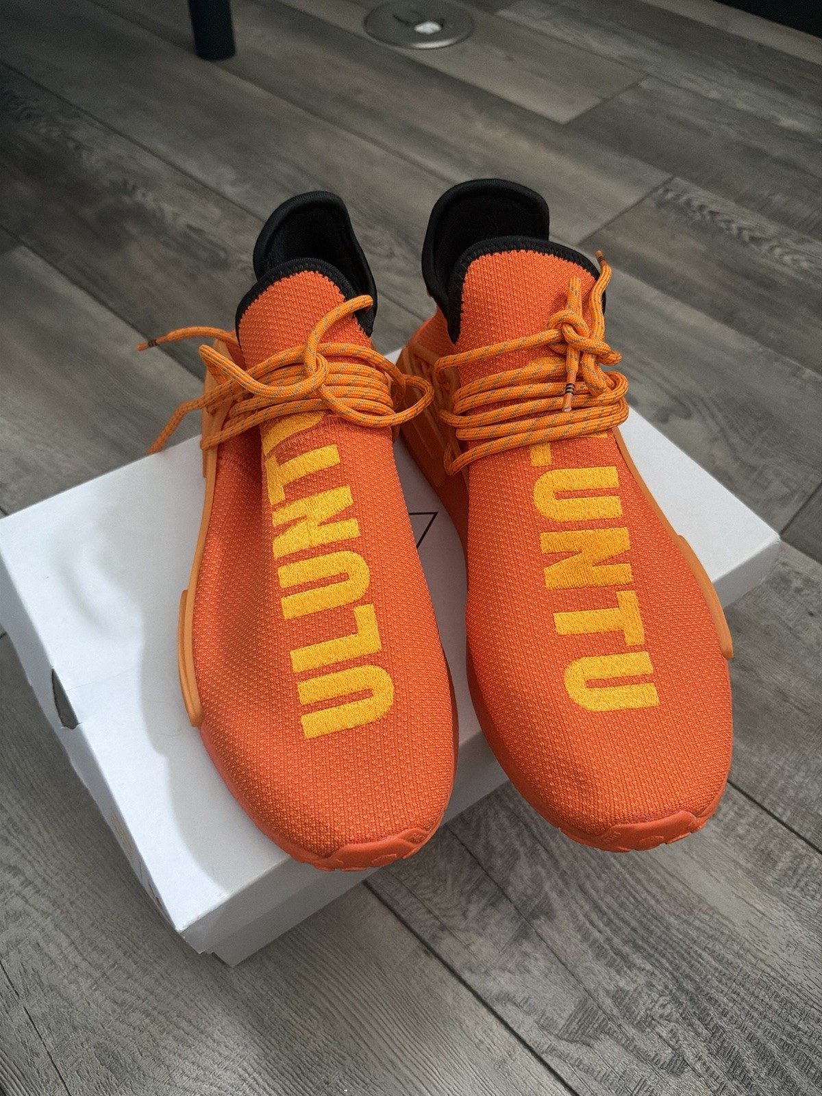 adidas Pharrell Hu NMD Human Race Men’s Low Top Lace-Up Primeknit Orange GY0095