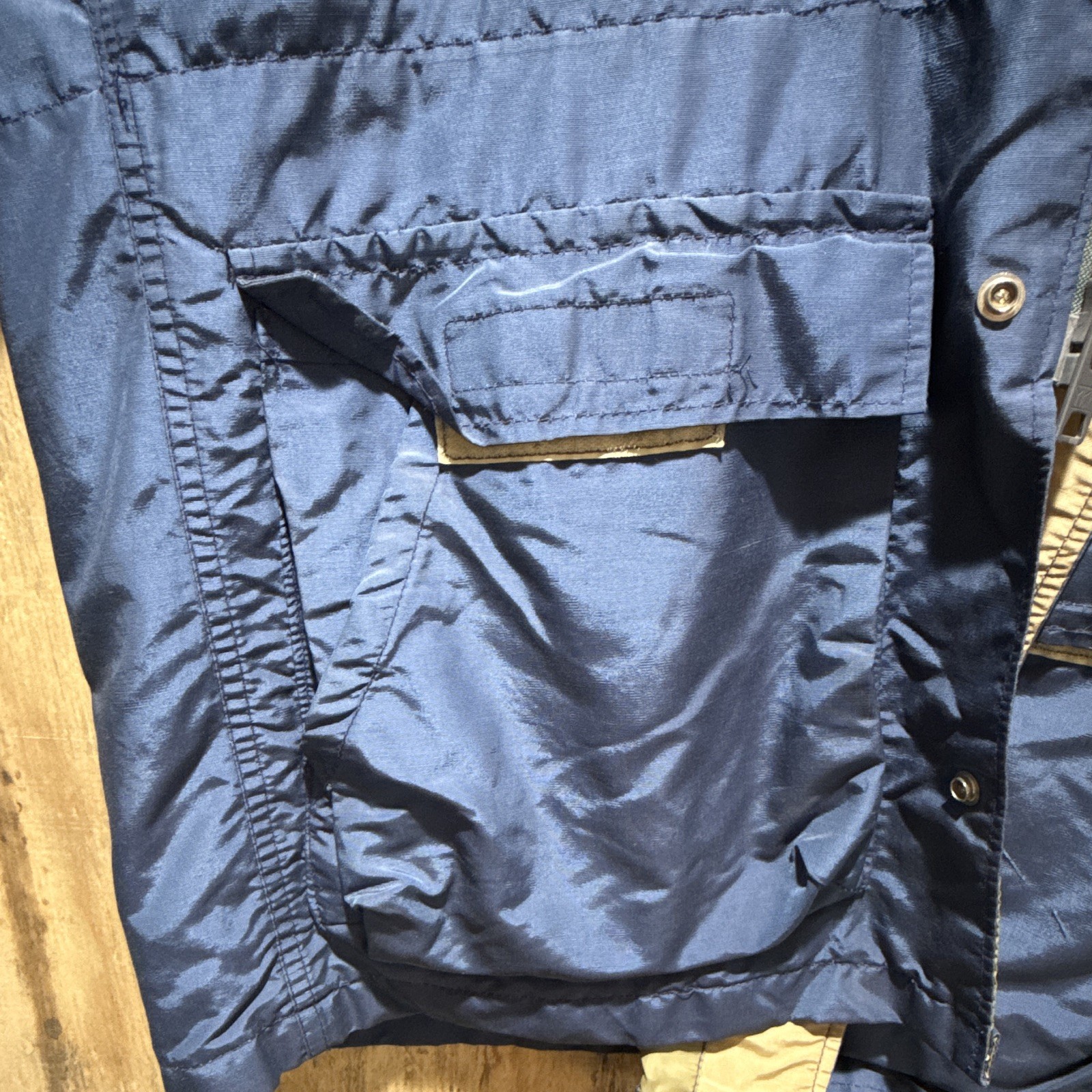 70s Vintage Sierra Designs Men’s 60/40 Parka Jacket M Blue Hooded Full Zip/Snap
