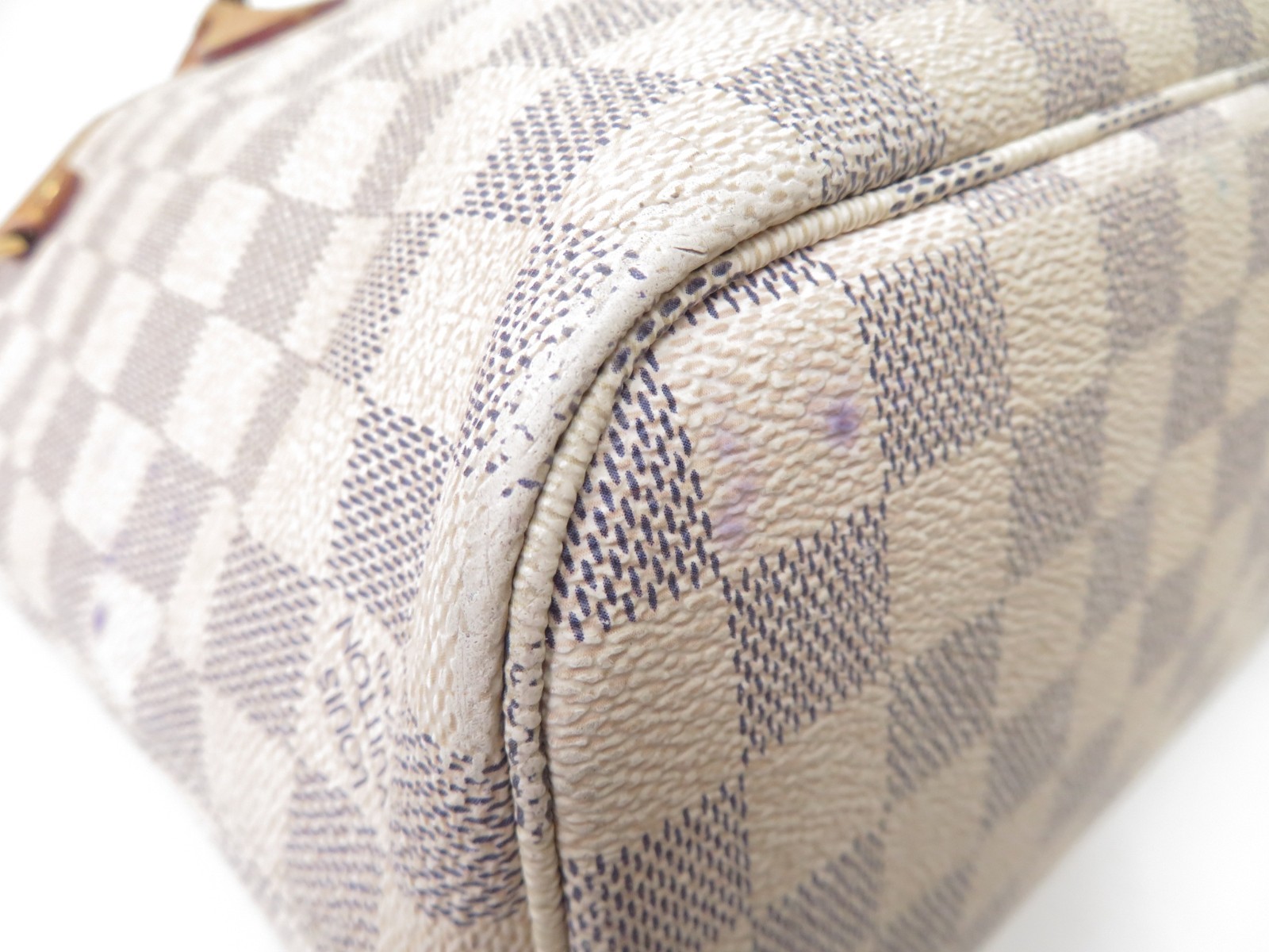 Authentic Louis Vuitton Damier Azur Neverfull PM Tote Bag Handbag F#53074