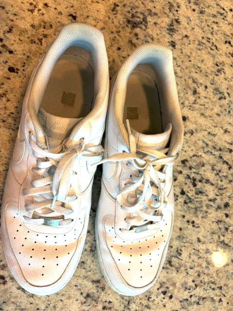 Nike Air Force 1 Triple White Leather Low Top 315122-111, Size 15.0/EUR 49.5