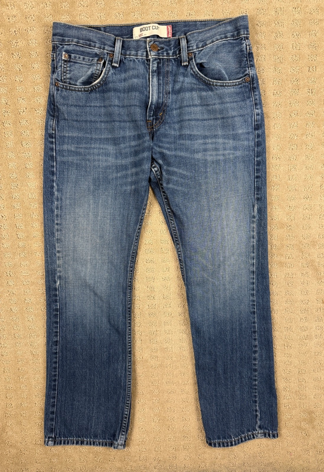 Men’s Levi’s 527 Bootcut Western Red Tab Blue Jeans Patchless 32×28 #1096