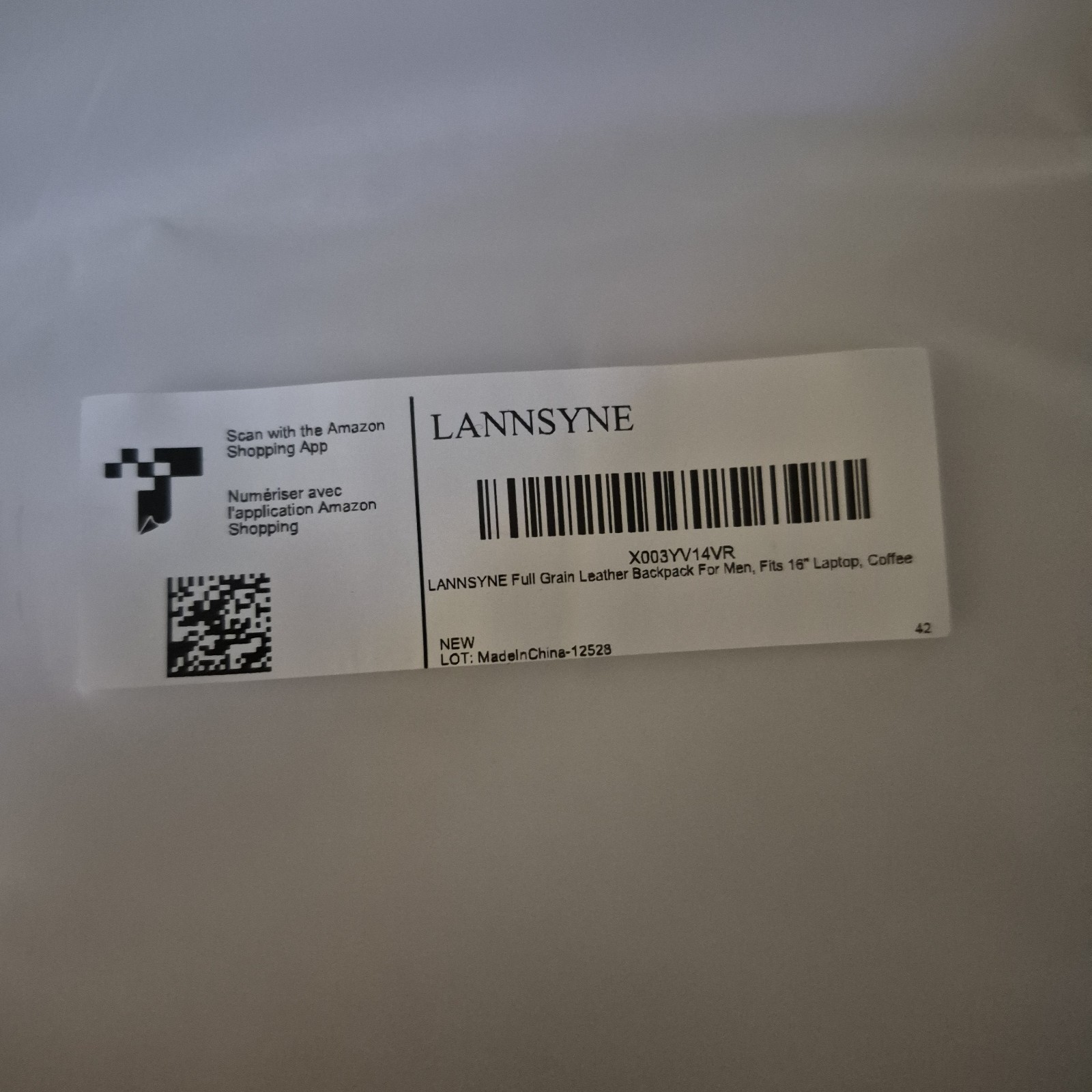 Lannsyne Full Grain Leather Backpack