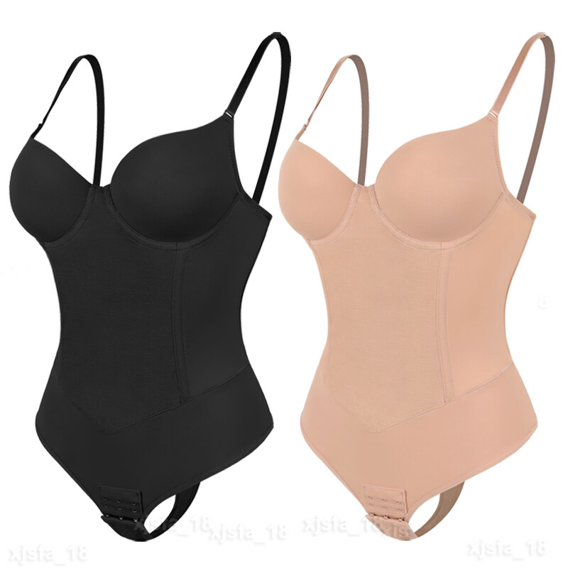 Women’s Seamless Full Body Shaper Bodysuit Tummy Slimming Built-in Bra Shapewear