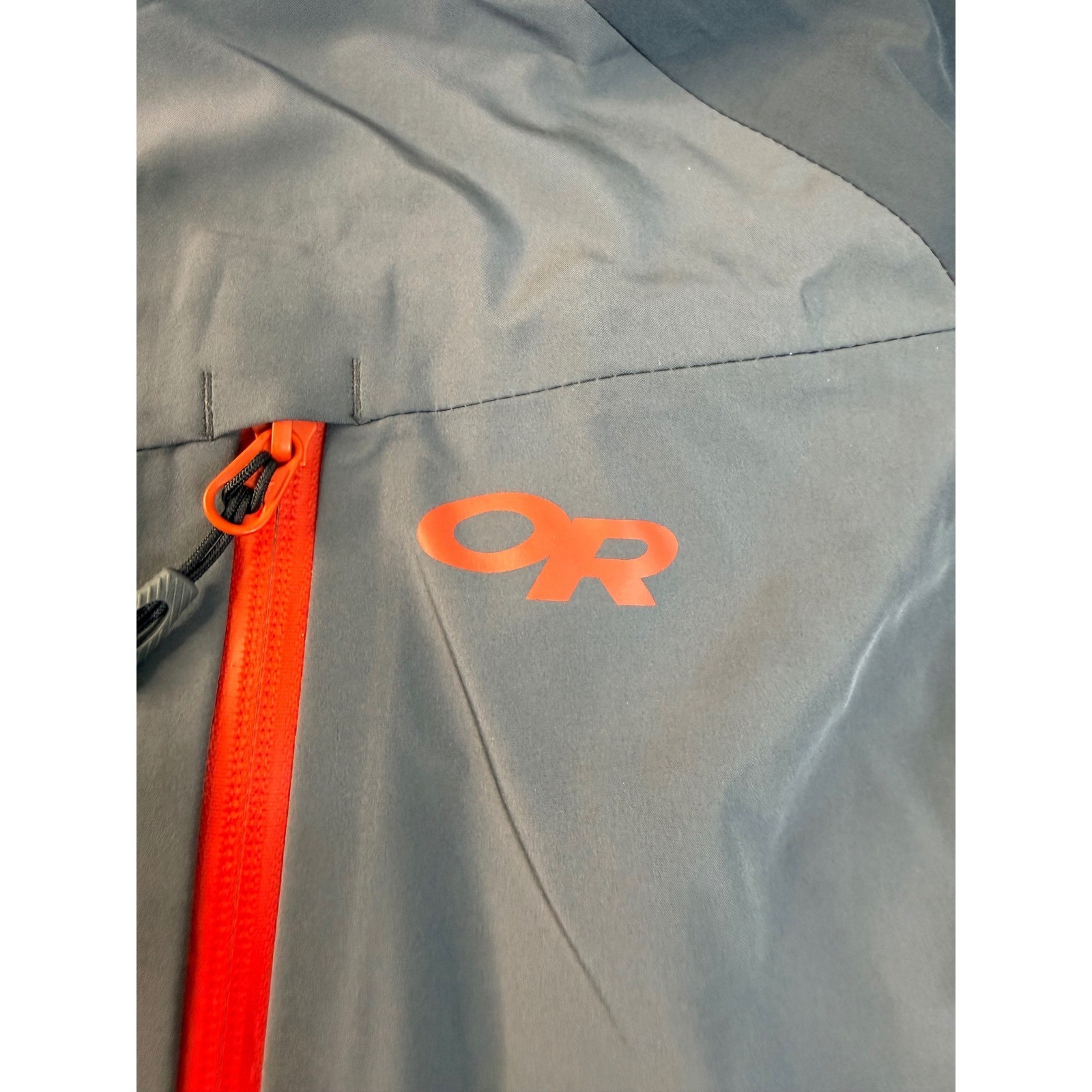 Outdoor Research Jacket Men XL Gray Orange Softshell Hooded Hikin Full Zip XL/TG