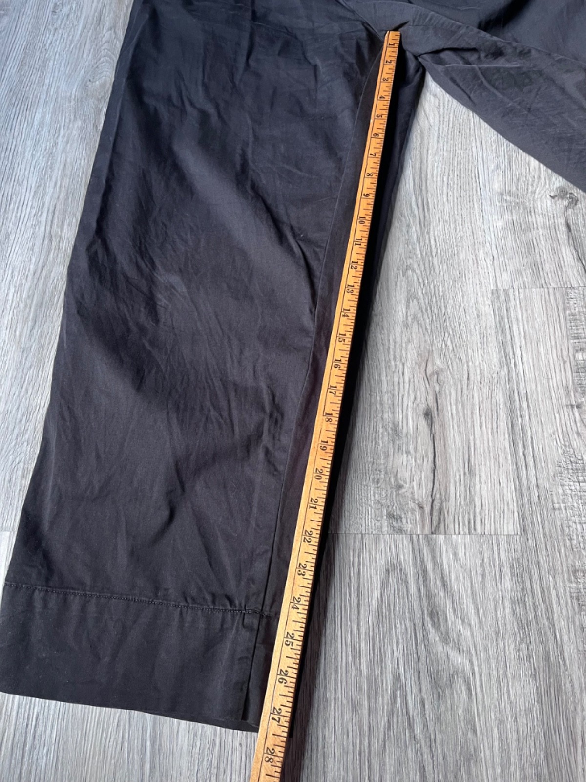 Everlane The Paperbag Pant Organic Cotton Wide Leg High Rise Black L
