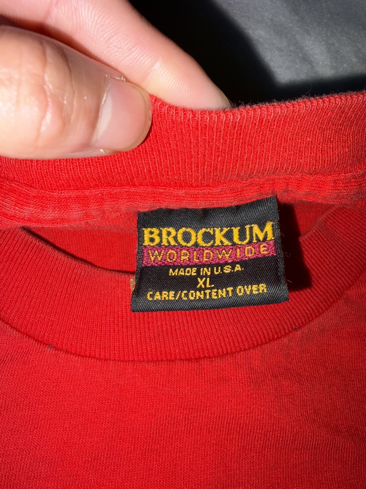 VTG Distressed AC/DC Ballbreaker 1996 Brockum World Tour Red T-Shirt Size XL