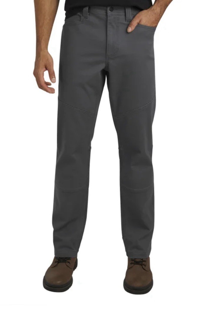 Wrangler Men’s Utility Pant Regular Fit Stretch Canvas Gray Size 40×32