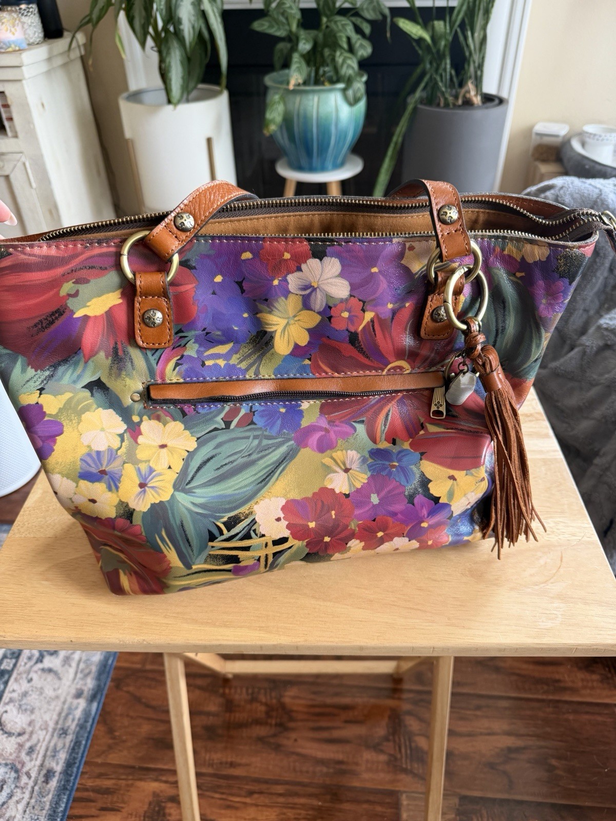 Patricia Nash QVC Large Floral Shoulder Bag EUC