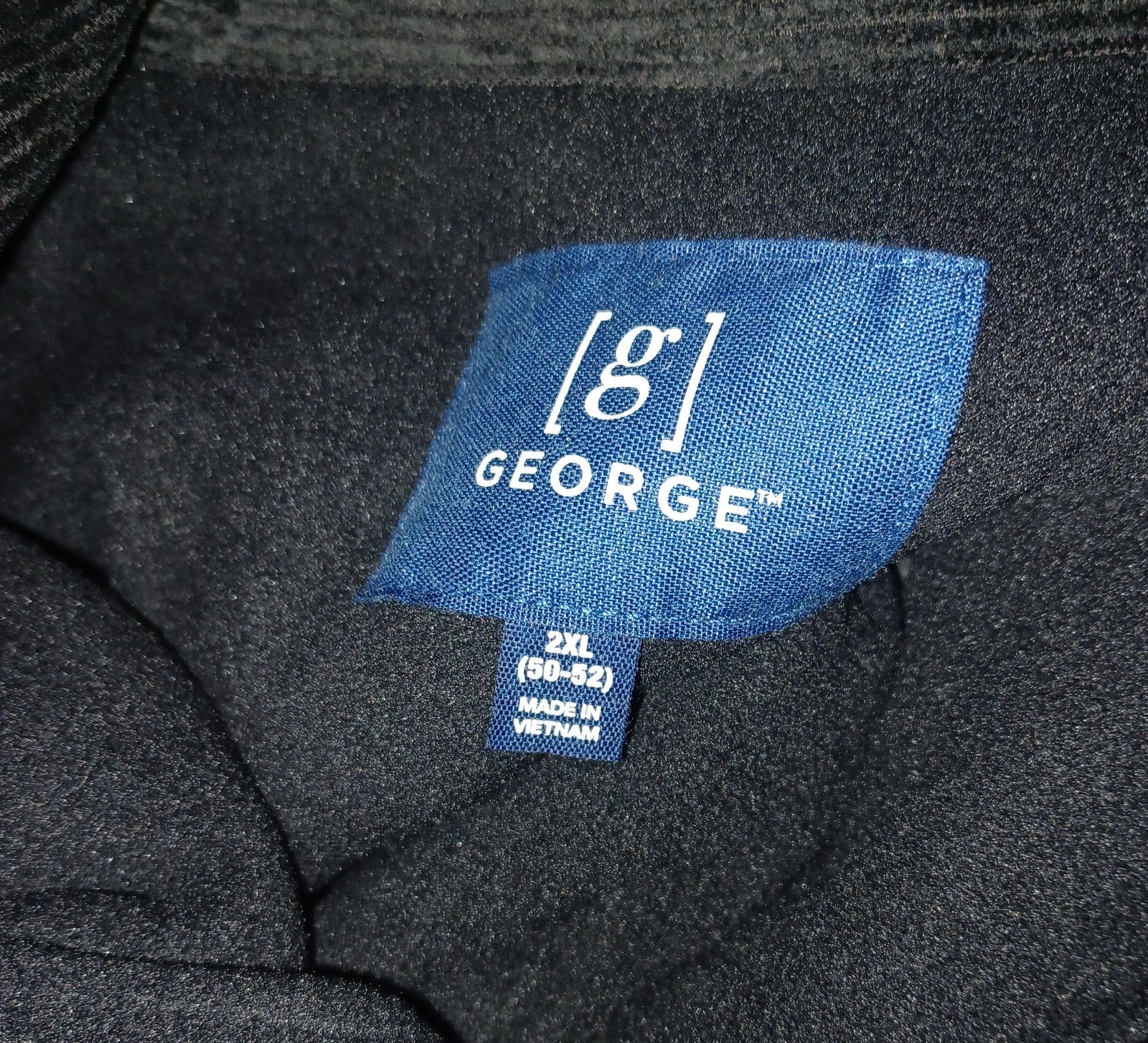 George Men’s 2XL 50-52 Corduroy Barn Button Up Jacket Black Soot (26B)
