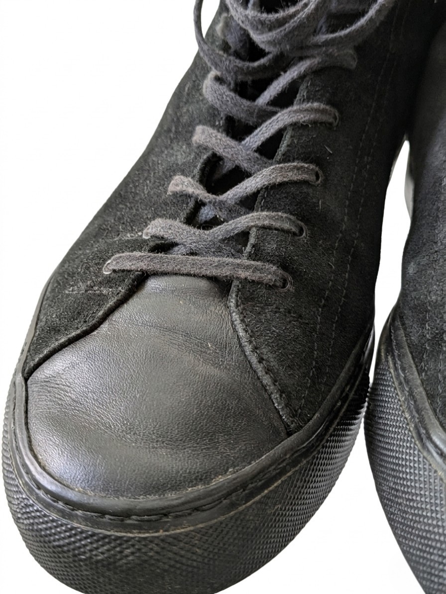 Common Projects Hi-Top High Suede/Leather Black Sneakers EU 44 Mens 11