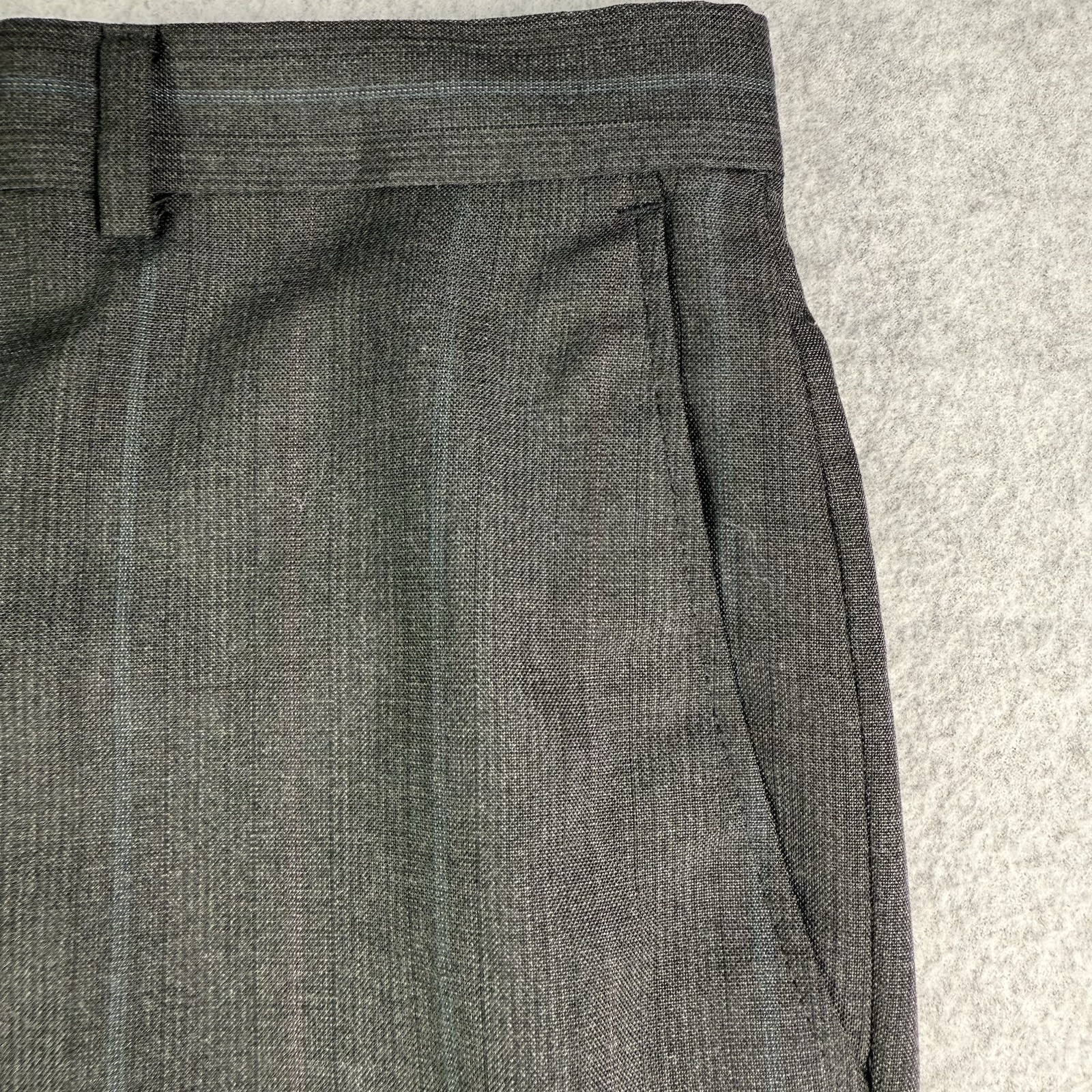 40R Towncraft Worsted Wool Blend Suit 2-Piece Men’s Charcoal Striped 34Wx30L
