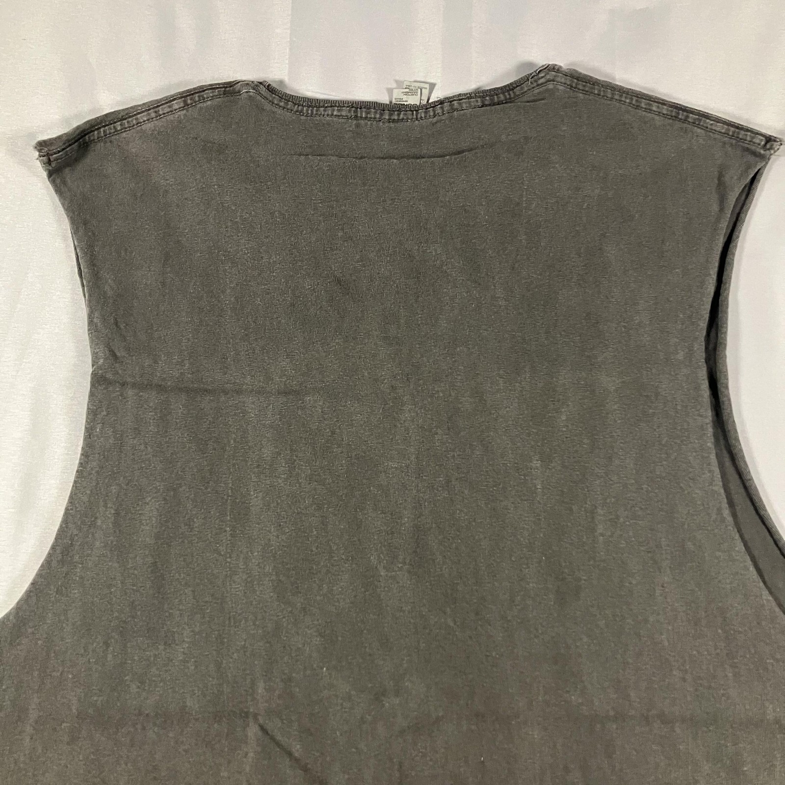Los Angeles Apparel Shirt Mens Small Gray Dog Graphic Sleeveless Heavyweight Tee
