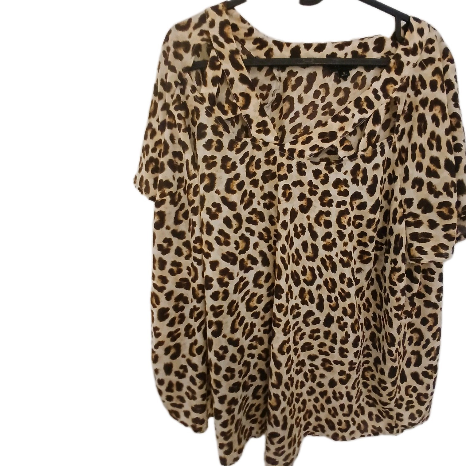 Torrid Women’s XL Cut Out Leopard Print Blouse Top