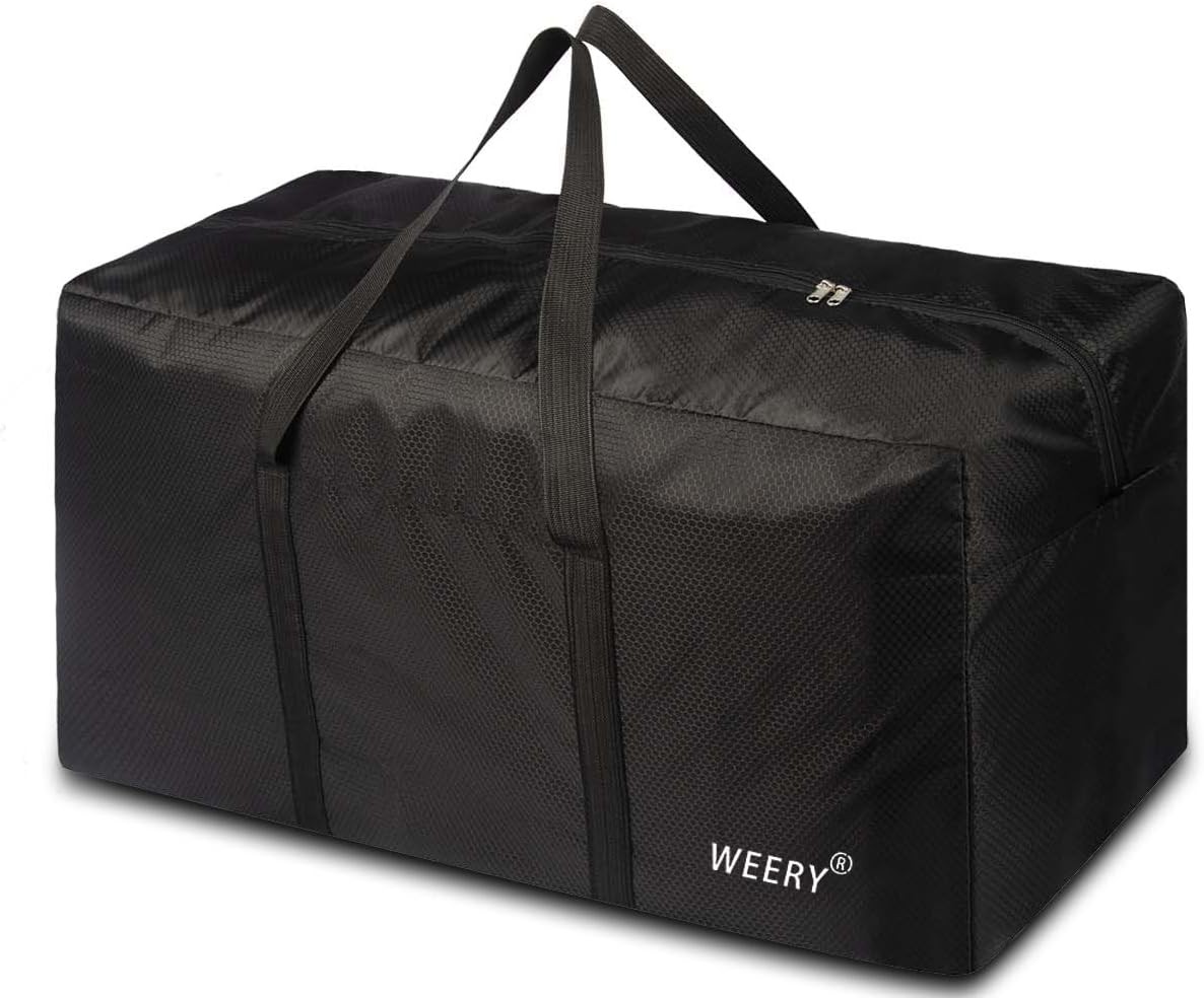 Extra Large Duffle Travel Bag 100L Storage Foldable Camping Black New