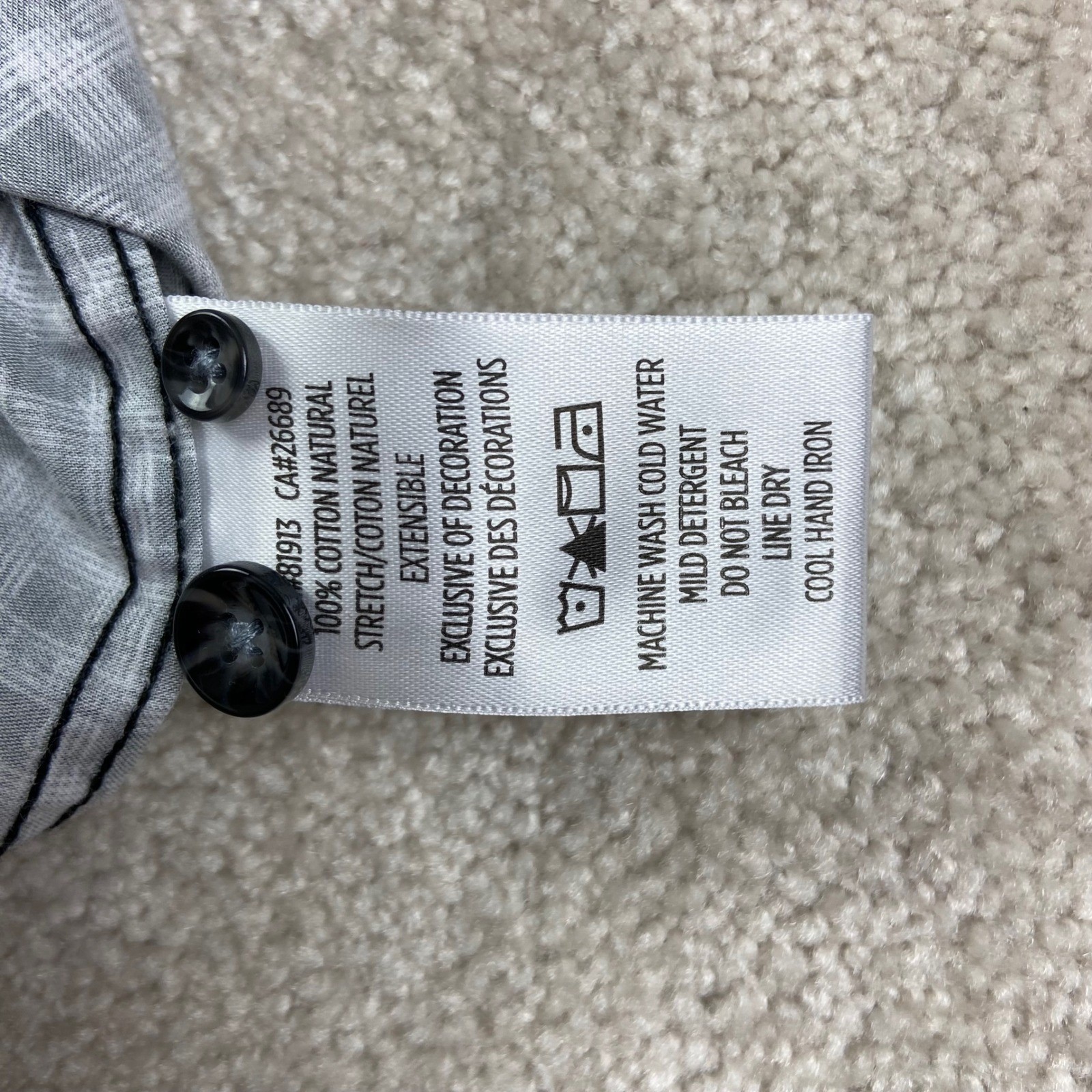 Robert Graham Button Down Shirt Mens 3XL Black White Grid Tailored Fit