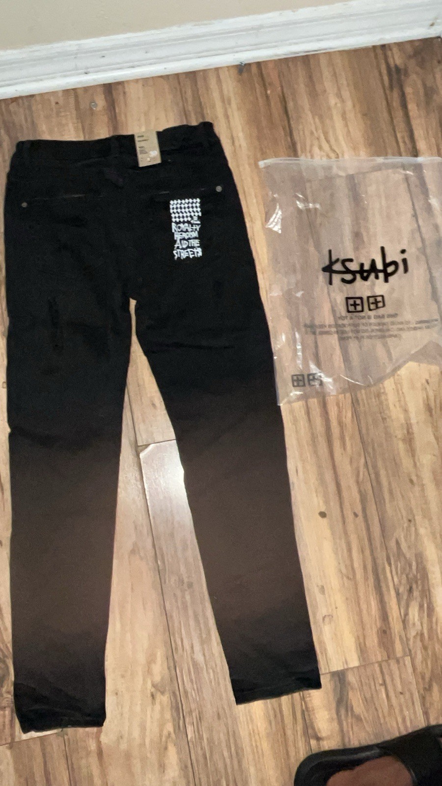 Ksubi Men’s Black Dark Wash Skinny Slim Fit Stretch Denim Jeans 5-Pocket NWT