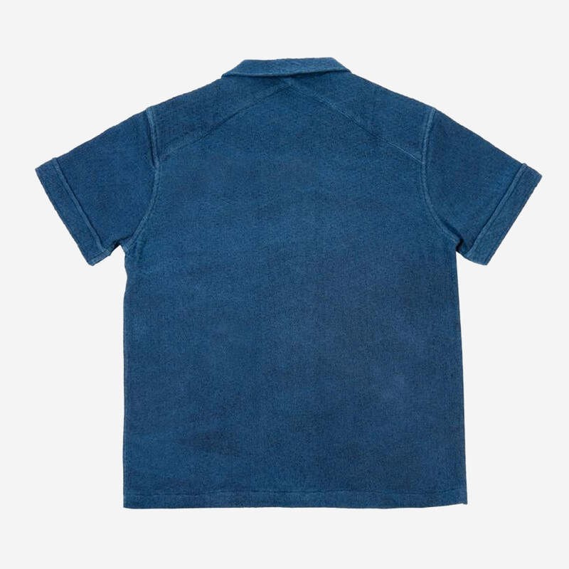 3sixteen Vacation Collar Shirt Overdyed – M – Indigo Overdyed Jacquard