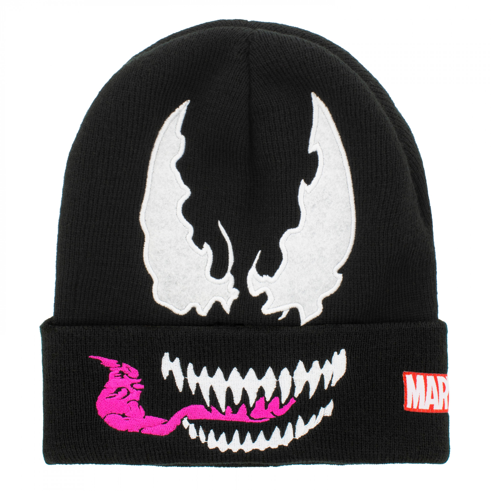 Venom Character Armor Knit Cuff Beanie Black
