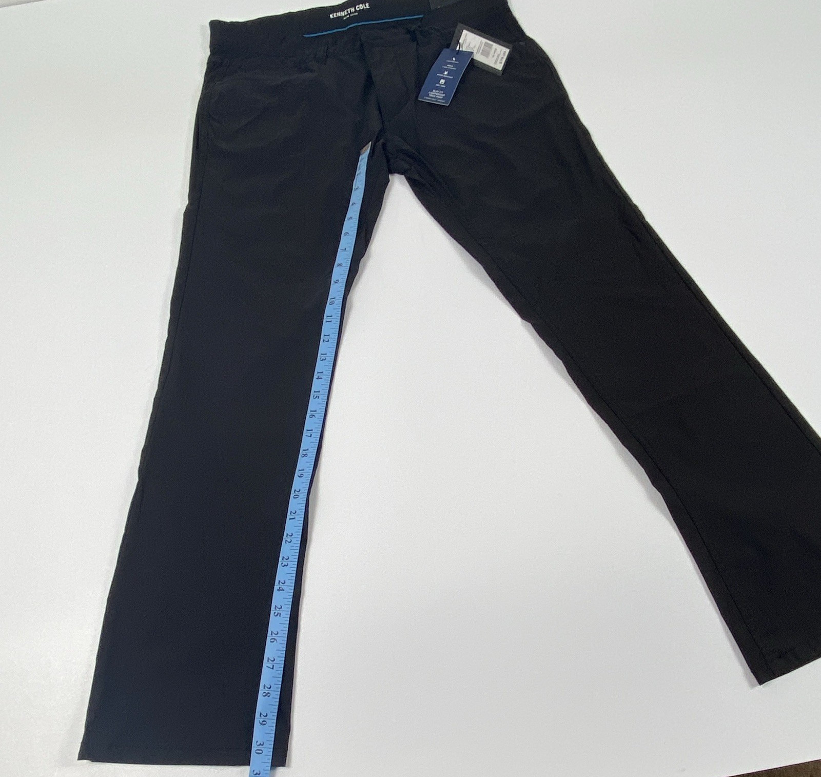 Kenneth Cole New York TECHNI-COLE Slim Fit Lightweight Tech Pants Black 34