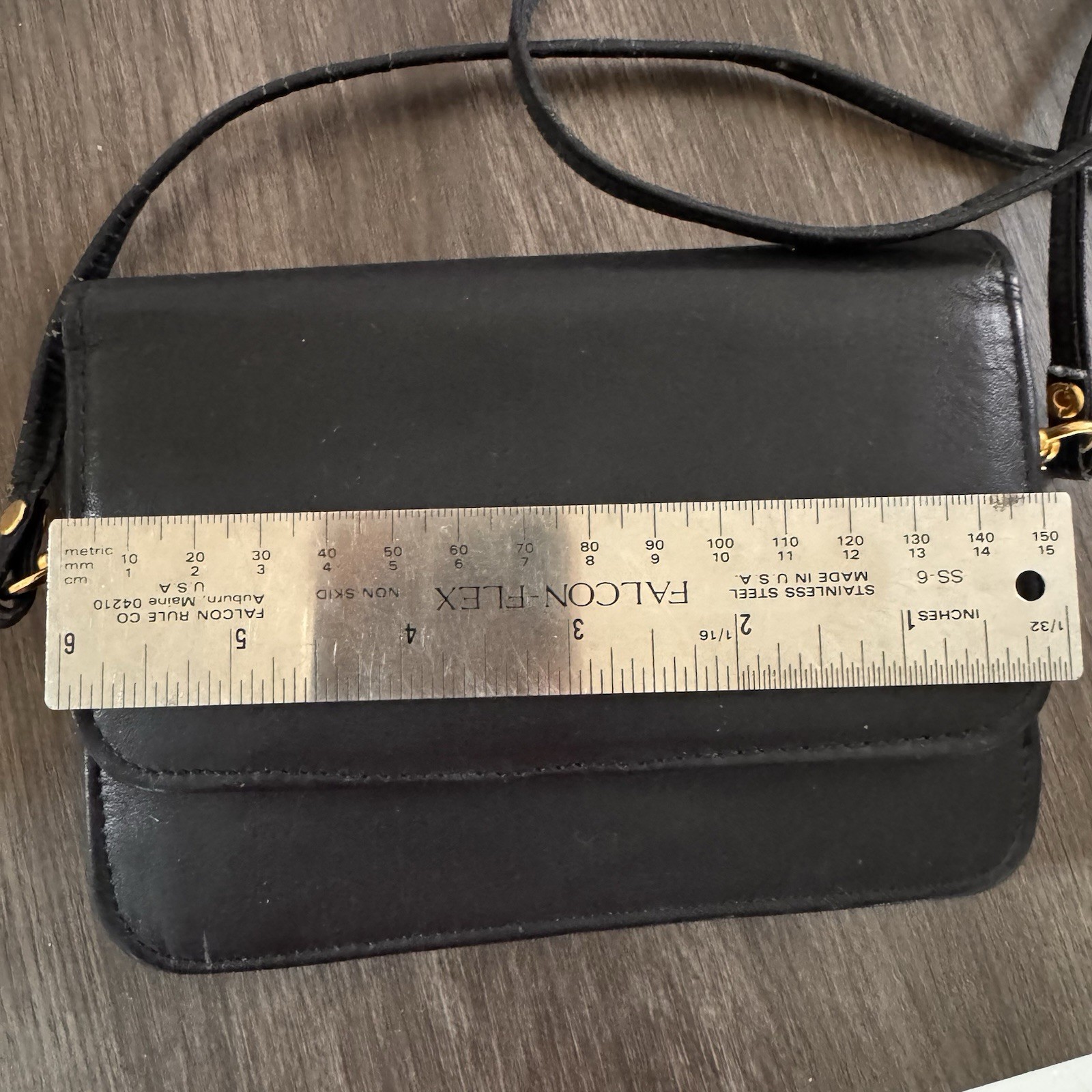 Vintage Genuine Leather Crossbody Organizer Wallet Belt Bag Kiss Lock Coin Purse