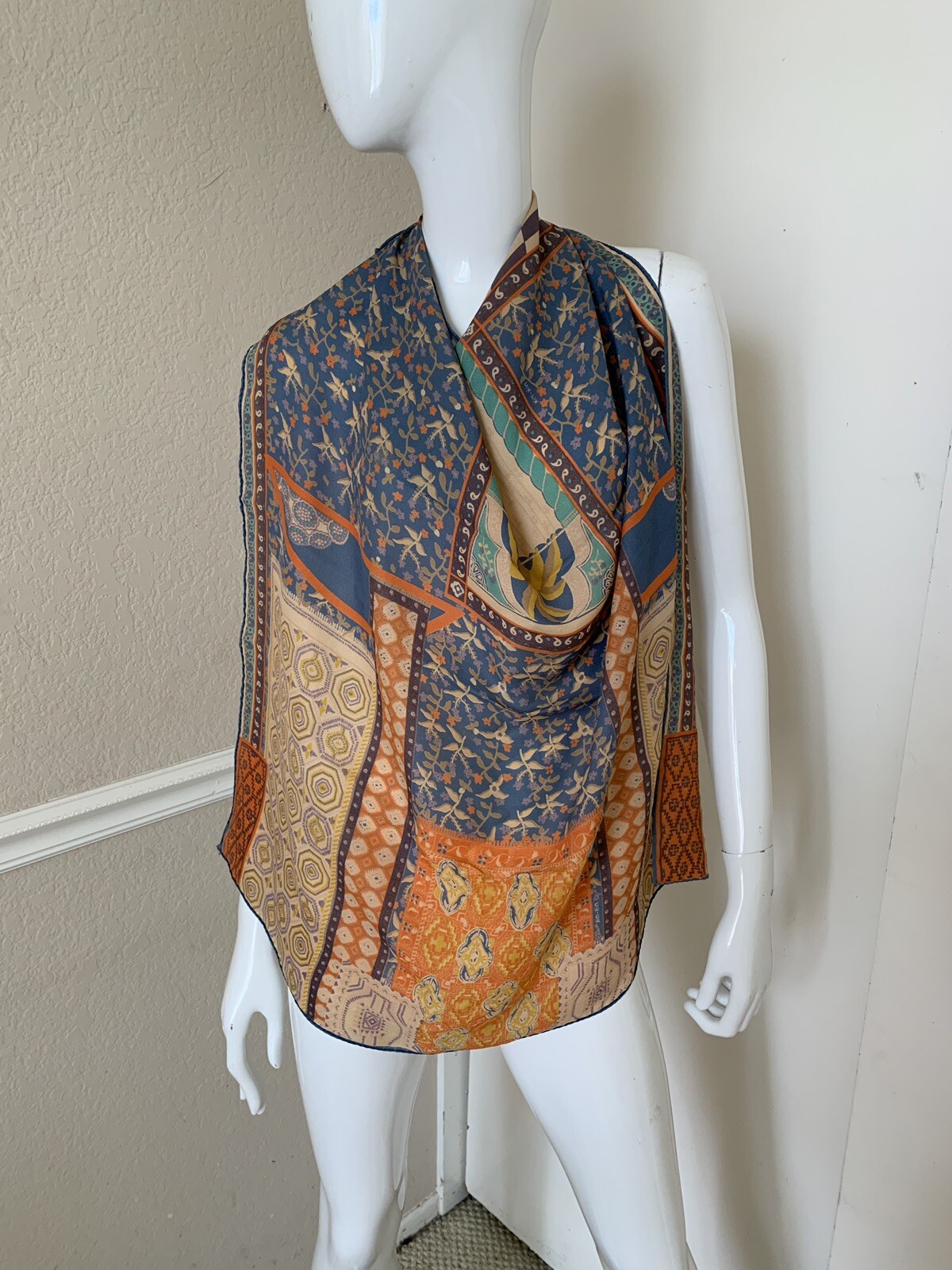 Set of 6 (Six) Multi-Colored Multi-Patterned Silk/Rayon Scarves