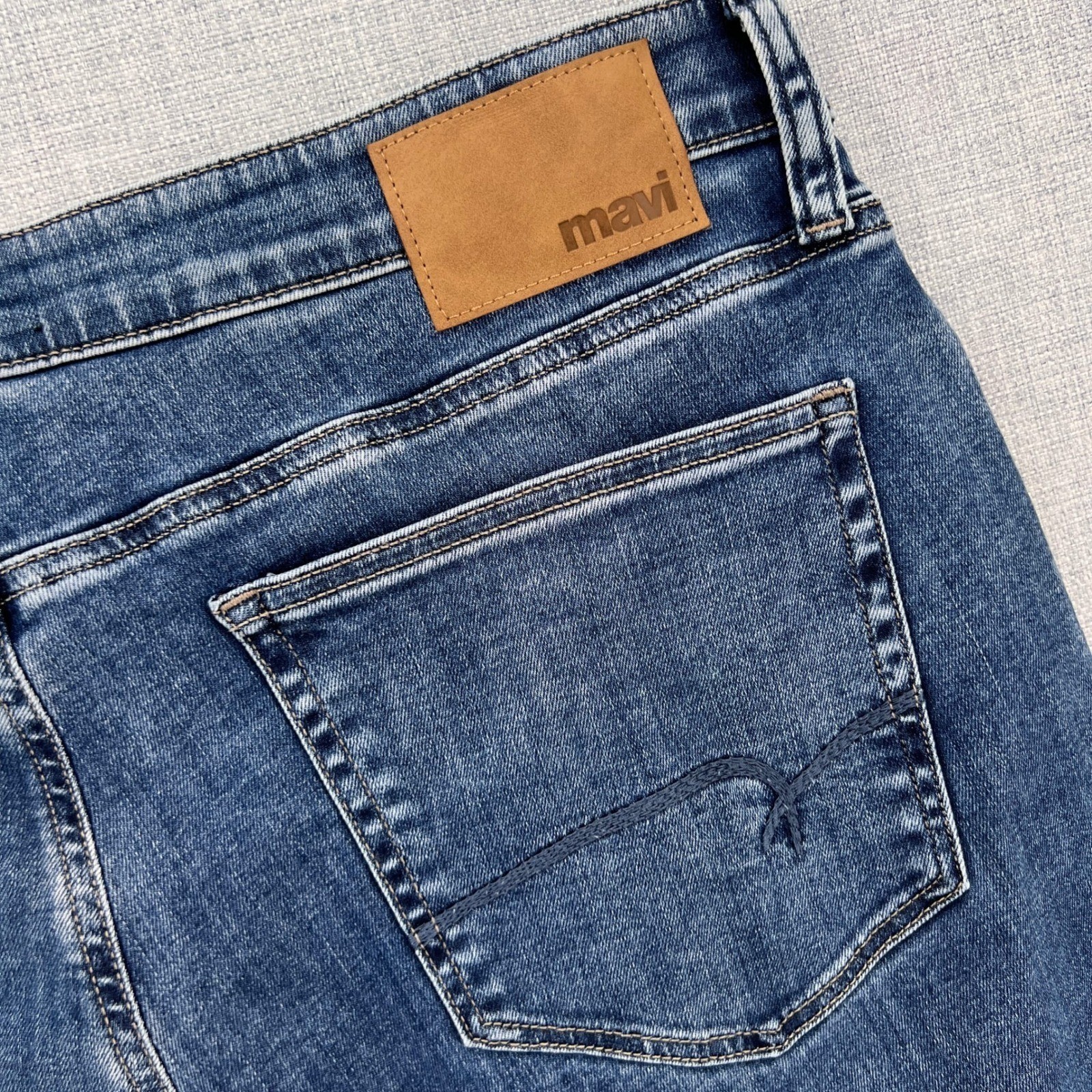Mavi Matt Relaxed Straight Leg Jeans Men 36×31 Blue Stretch Denim Casual Norm