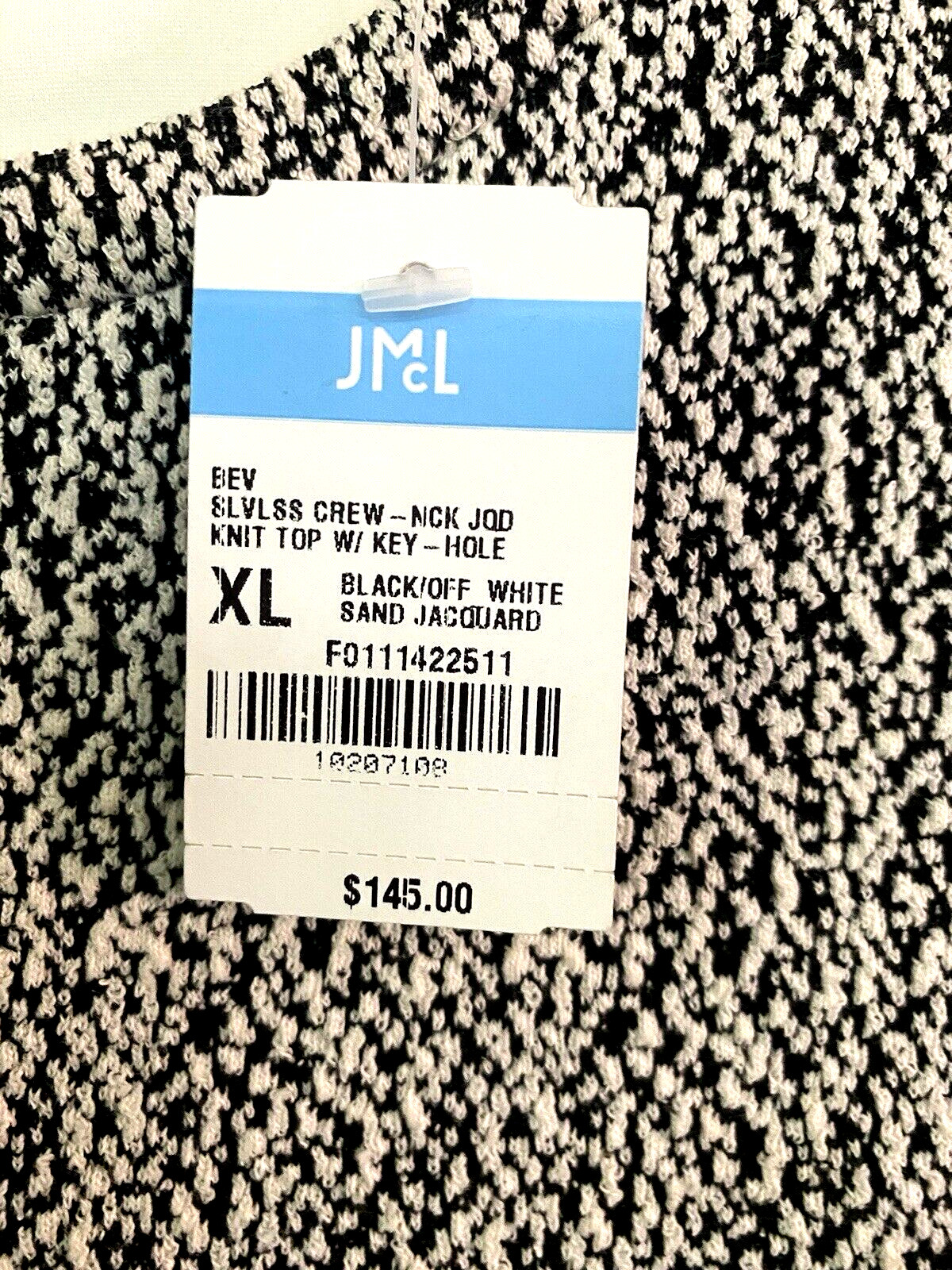 J McLaughlin Sleeveless Tweed Black Multicolor Shell – NWT MSRP $145