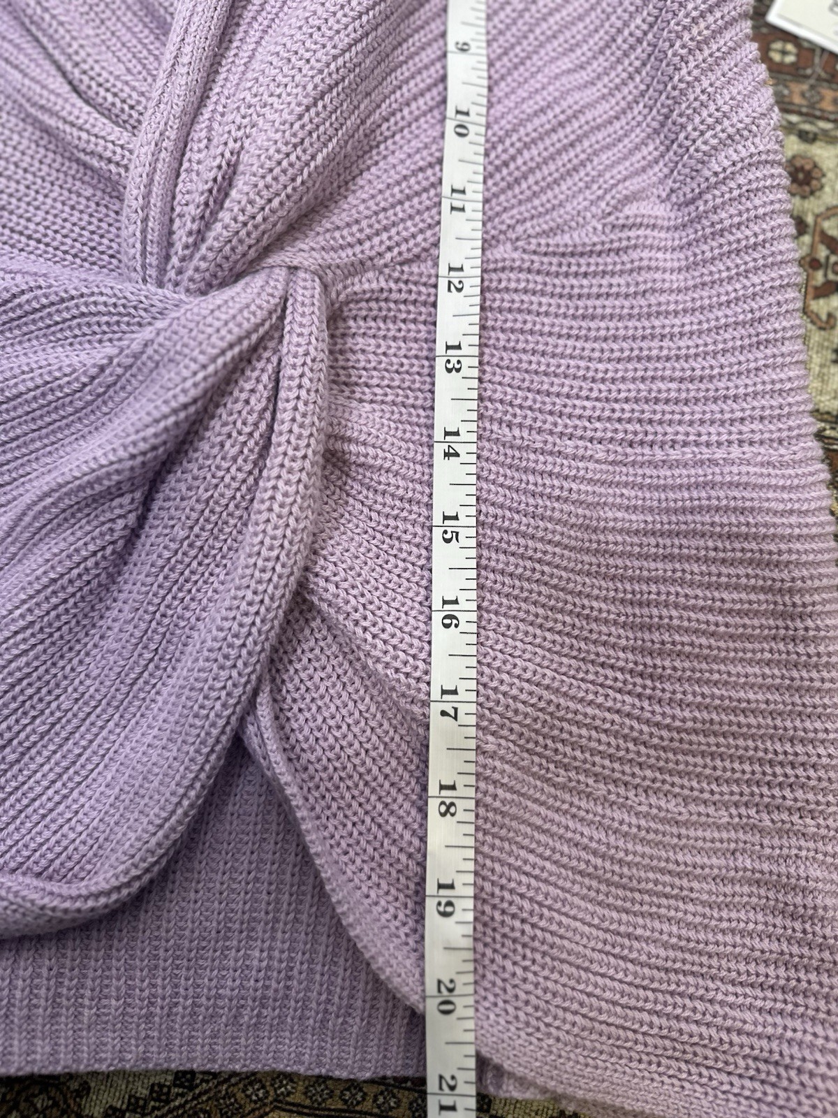 Robert Rodriguez “Joyce” Lavender Frost Knot-Front Knit Tank – Size S