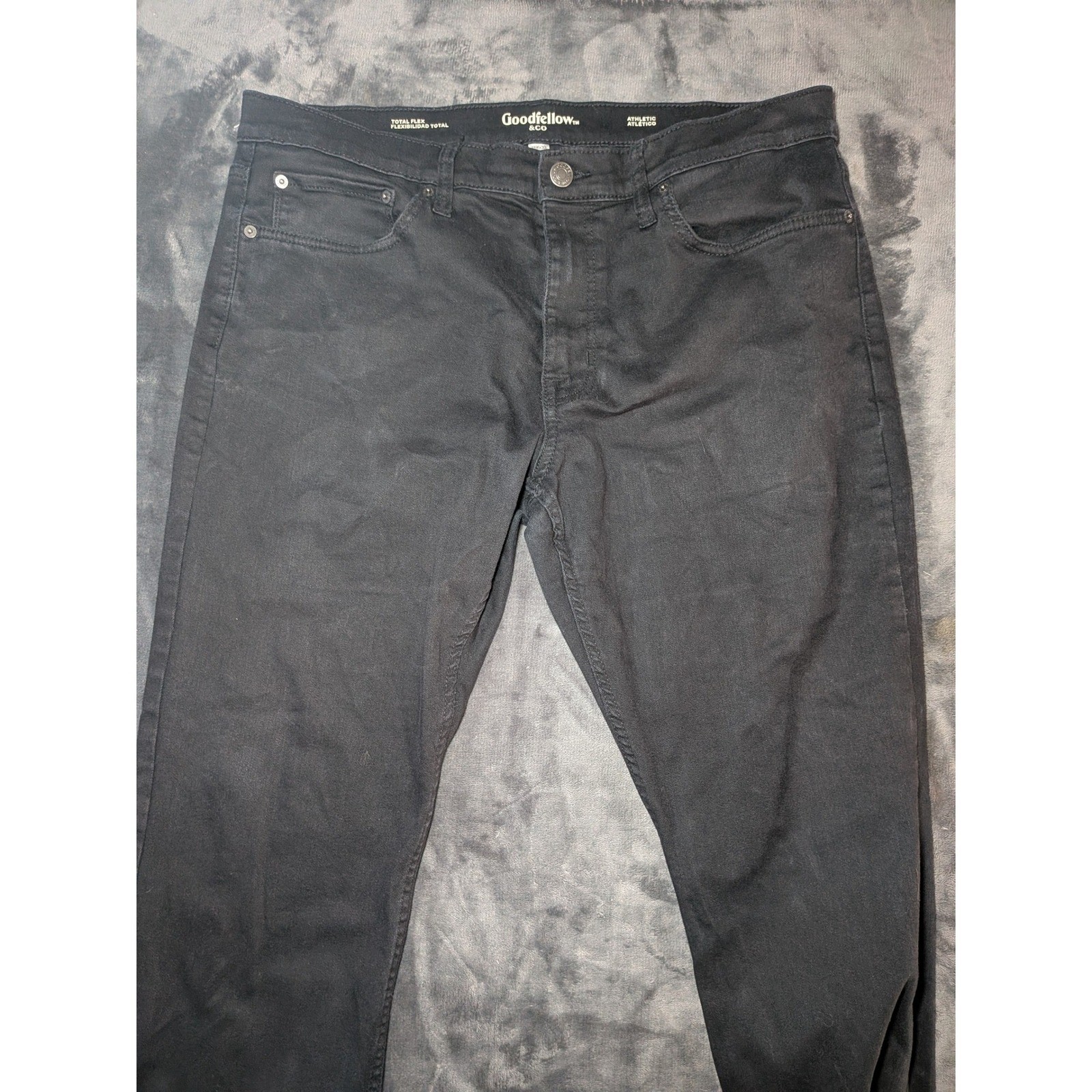 Goodfellow & Co Athletic Fit Total Flex Denim Mens 38×30 Black Stretch Jeans