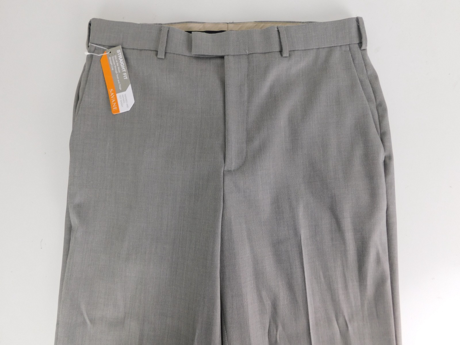 Savane Mens Designer Lightweight Sharkskin Gray Dress Pants 34 x 32 NEW $68