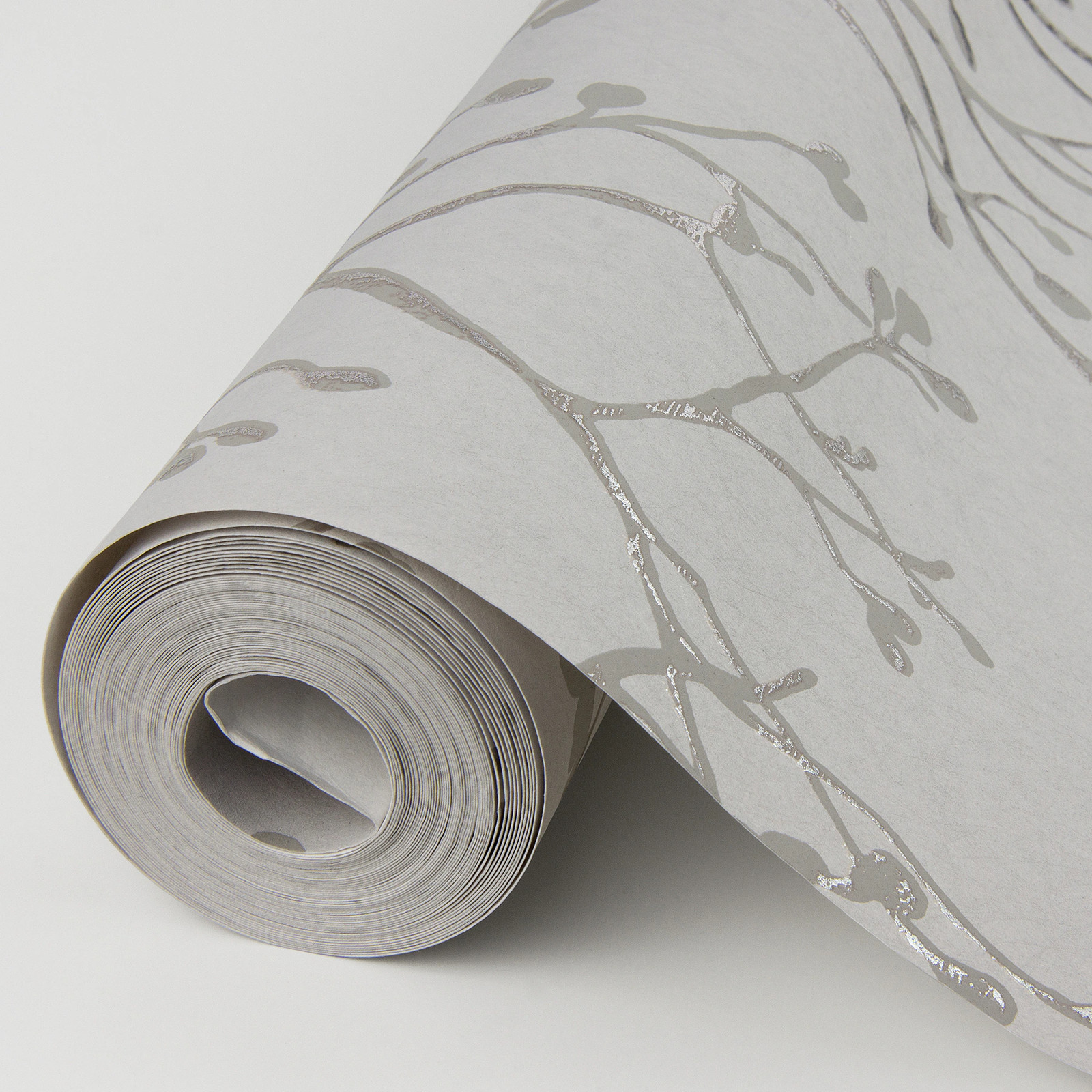 A-Street Prints Lustre 57.5-sq ft Platinum Non-woven Ivy/Vines Unpasted Wa|17302