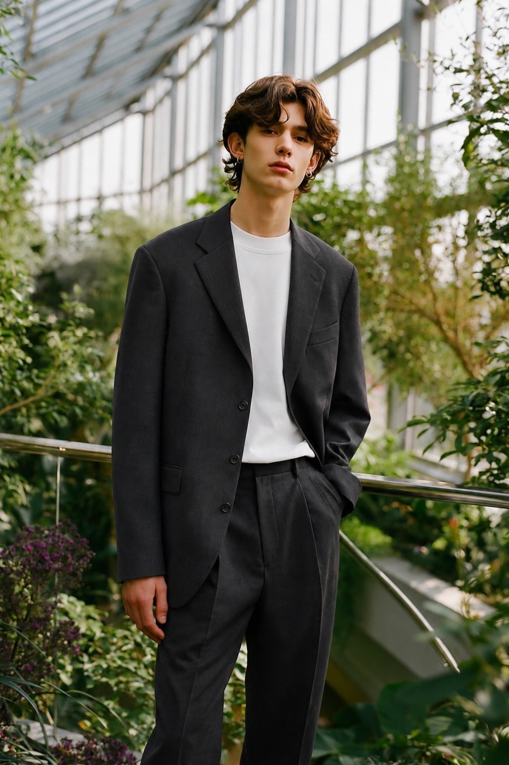 COMME des GARCONS HOMME AD2001 Tanaka Homme Wool Suit Set Up Size M
